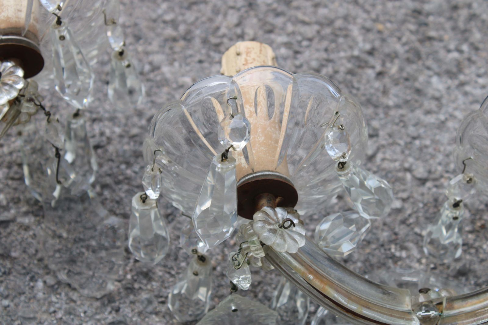 Pair Of Maria Theresa Crystal Wall Lamps 1940 photo buy