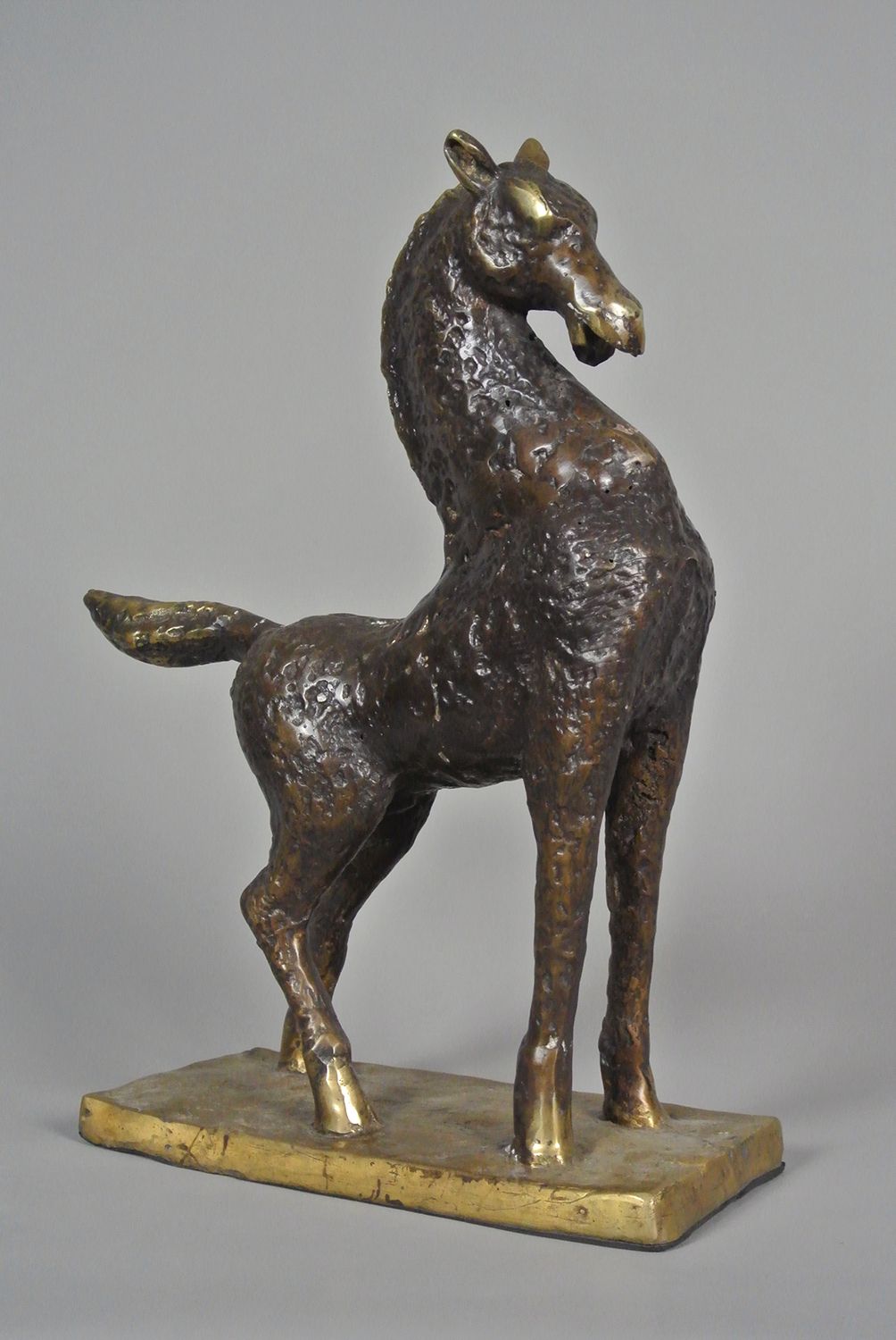 Large Original Early 20th Century ‘Bugatti’ Style Bronze Horse C.1920 photo vinterior