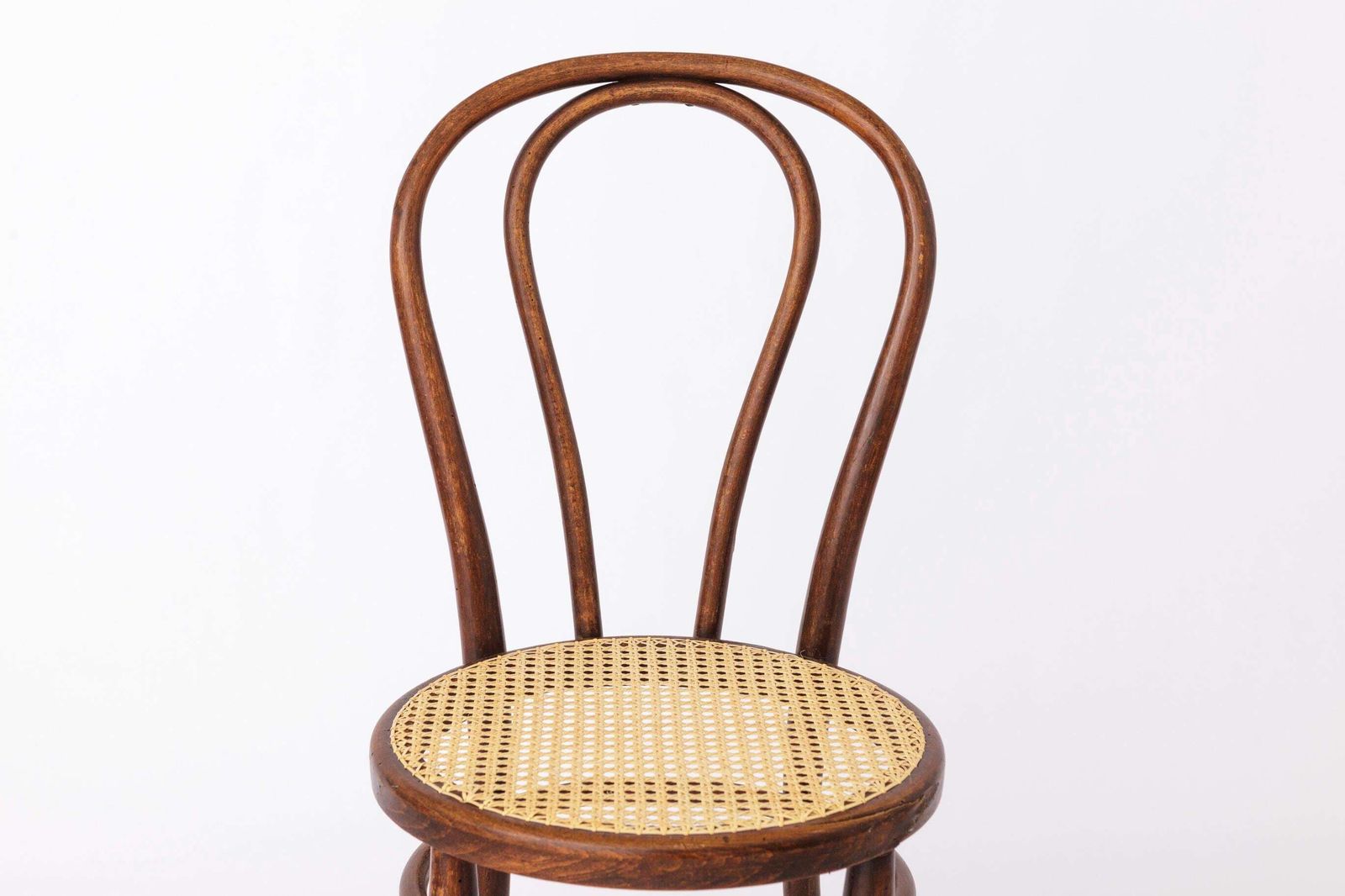 Vintage Bentwood Chair – 1950s 1960s, Beech Wood, New Viennese Weaving, Mid Century Dining Chair photo furniture