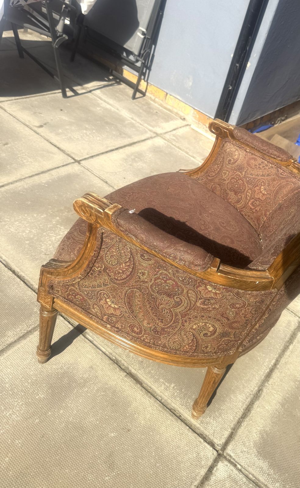 Vintage Spoon Back Chair With Mahogany Wood photo for sale