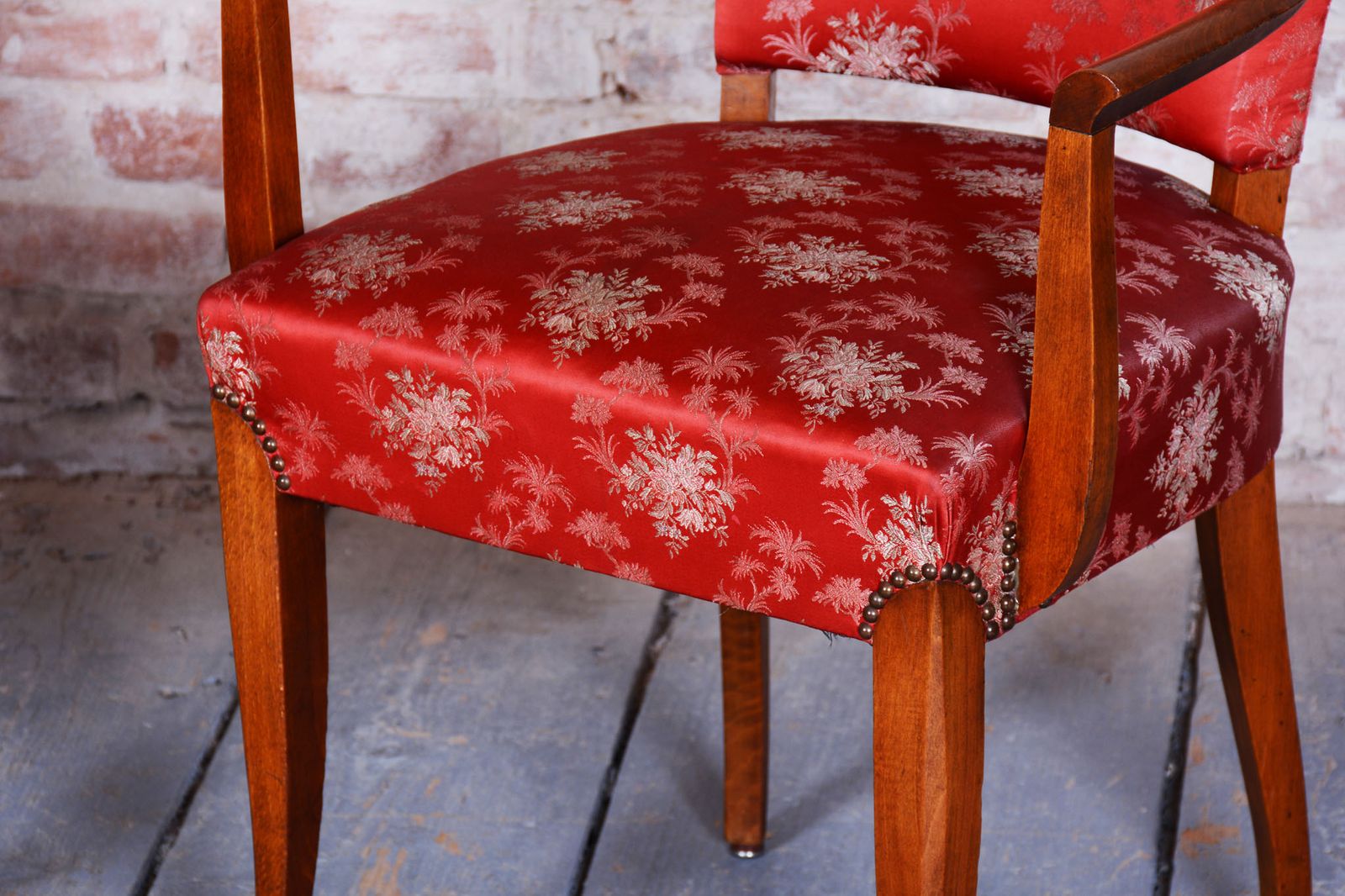 Set Of Two Restored Art Deco Armchairs, By Jules Leleu, Beech, France, 1930s photo vinterior