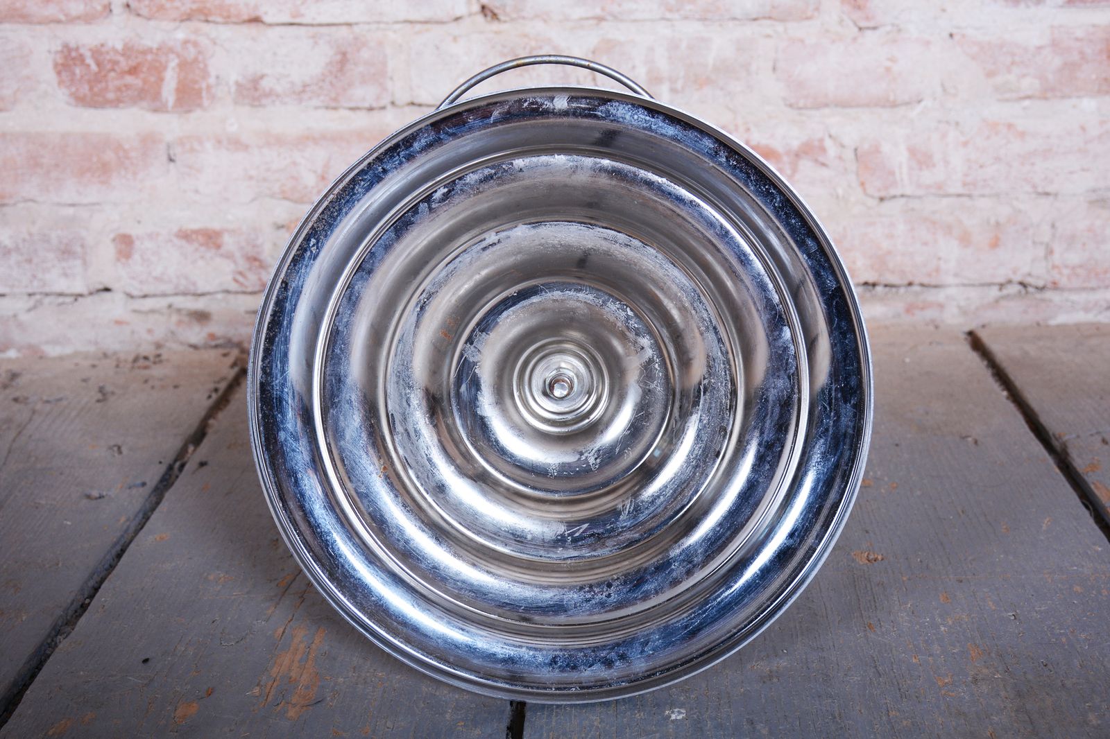 300.0 Original Bauhaus Umbrella Stand, Chrome Plated Steel, Germany, 1950s photo