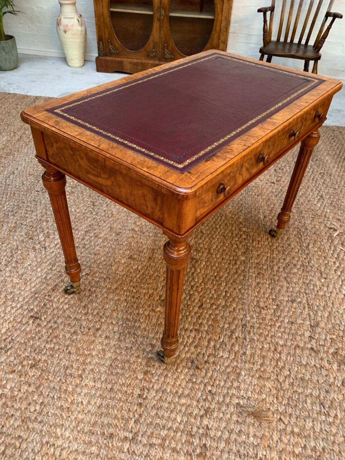 Furniture Walnut Writing Desk By Holland & Sons photo