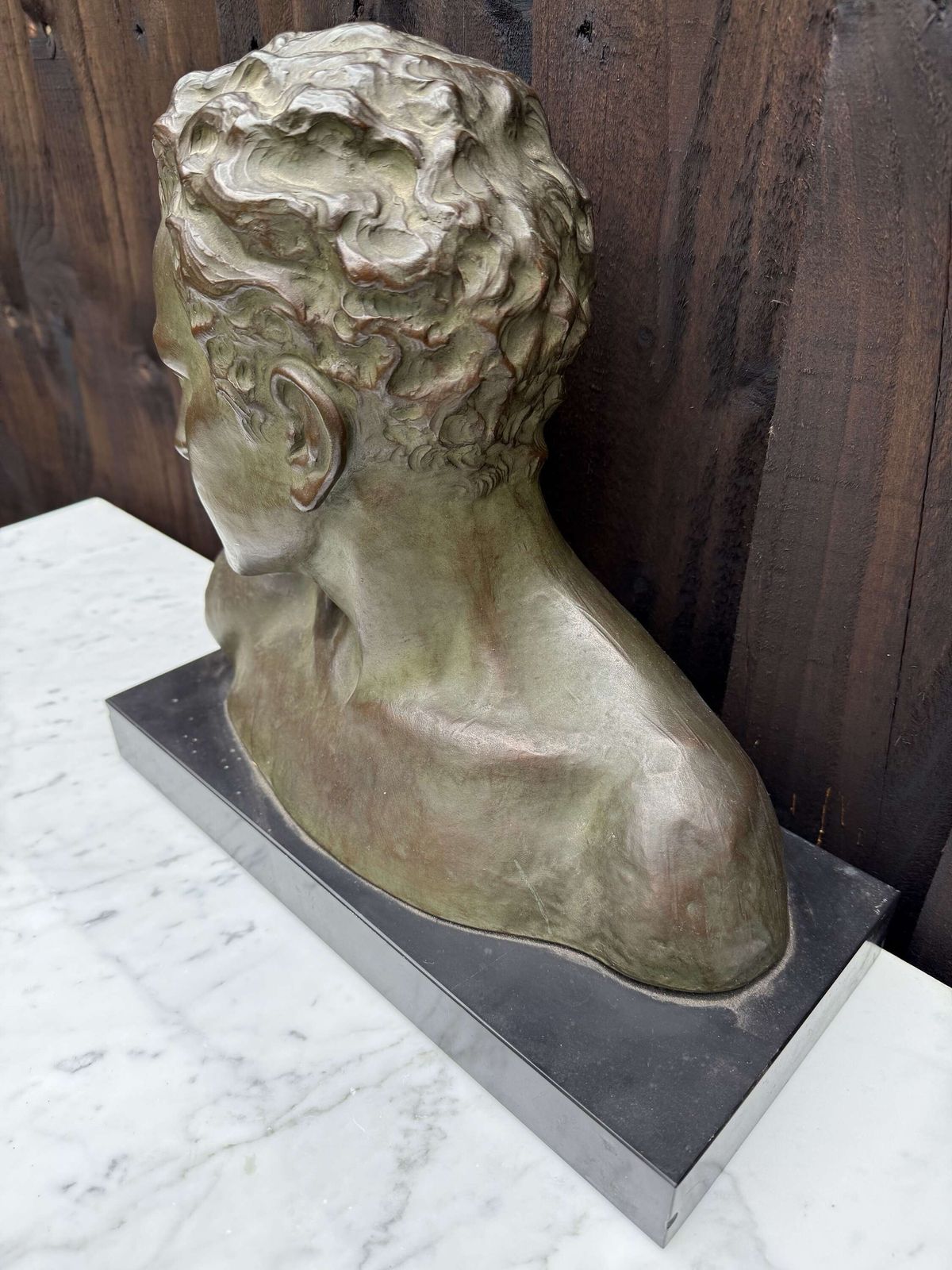 Art Deco Terracotta Bust Of A Boy , J Dommisse photo vinterior