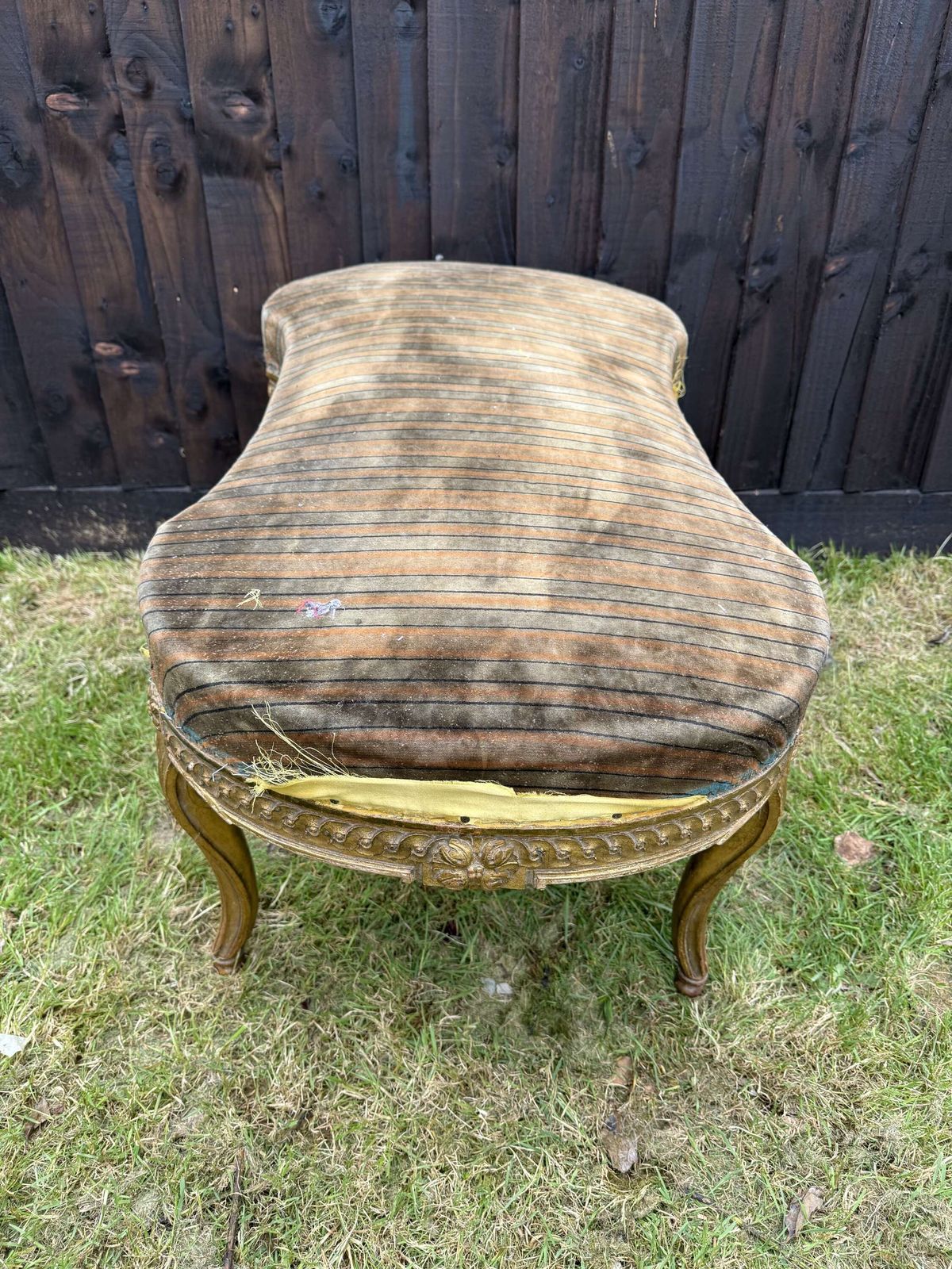 Louis XVI Style Gilt Wood Foot Stool photo vinterior
