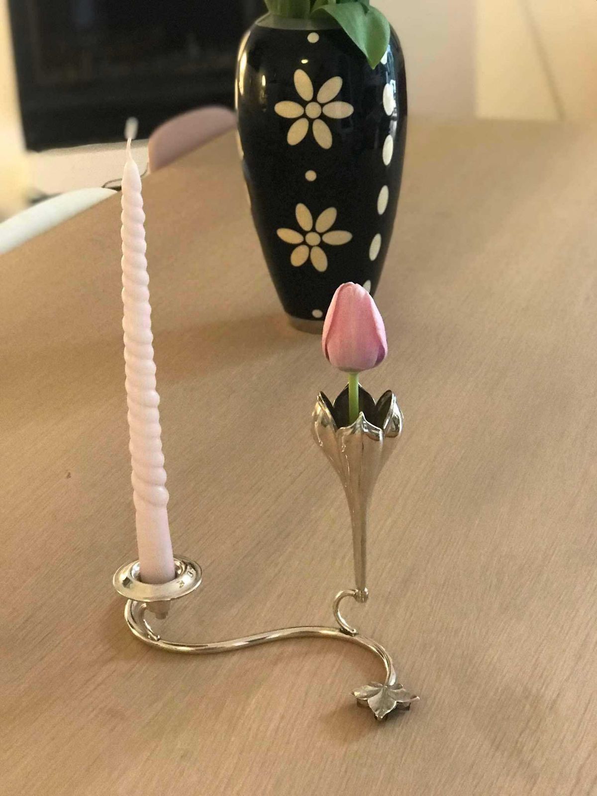Vase Small Silver Plated Bud Fluted Vase With Candle Holder English Soliflor, Trumpet Vase One Flower Gift For Her Hostess Gift Posy Holder photo buy