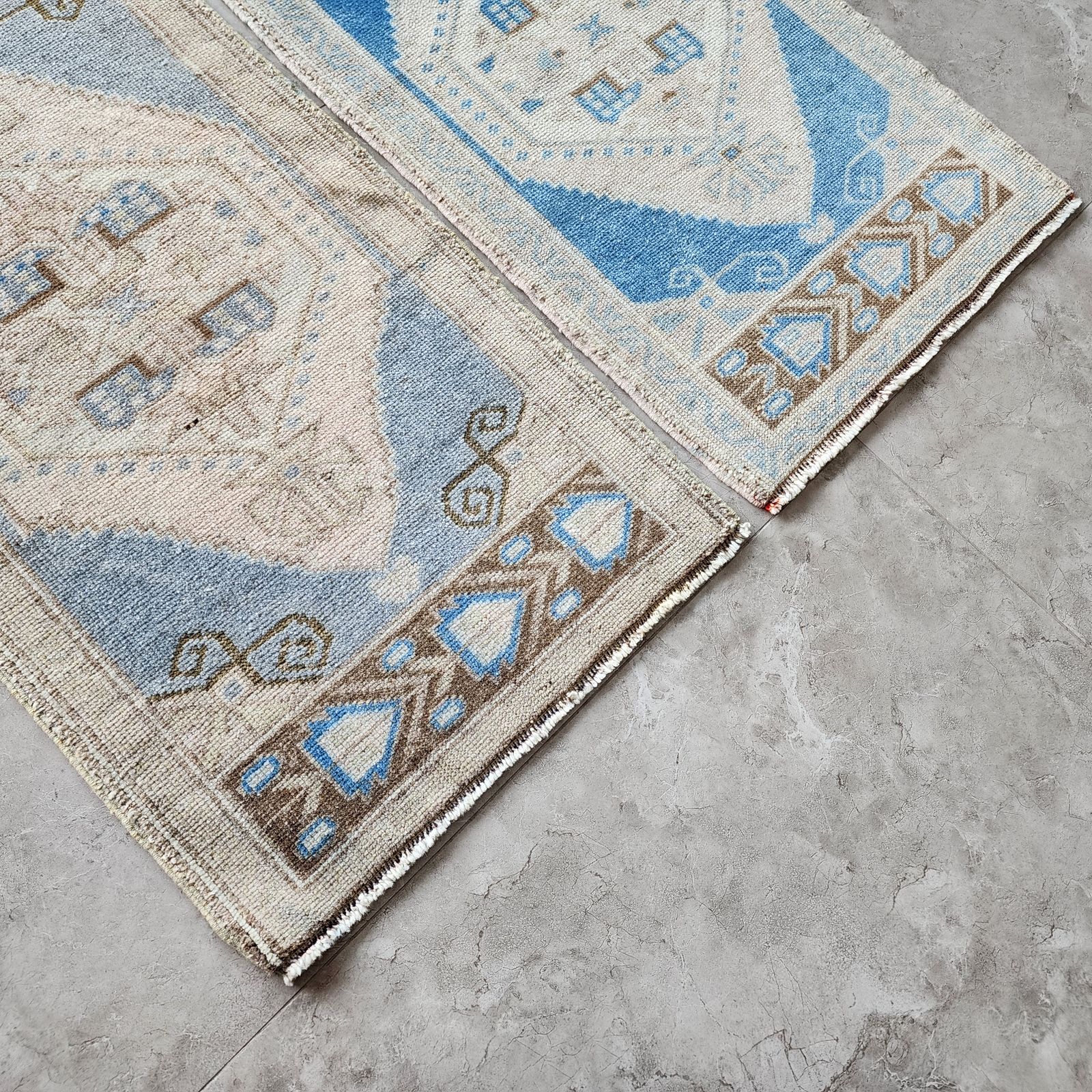 1970s Vintage Woven Turkish Oushak Rug Runners   A Pair photo furniture