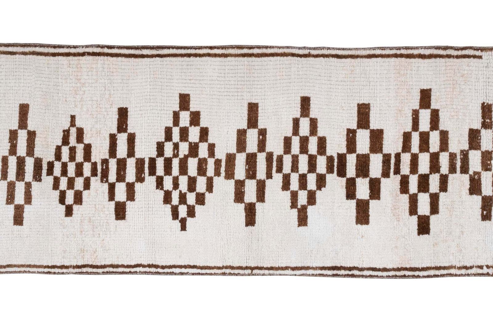 Hand Knotted Kurdish Undyed Wool Runner Rug 2'9" X 11'1" photo Textiles