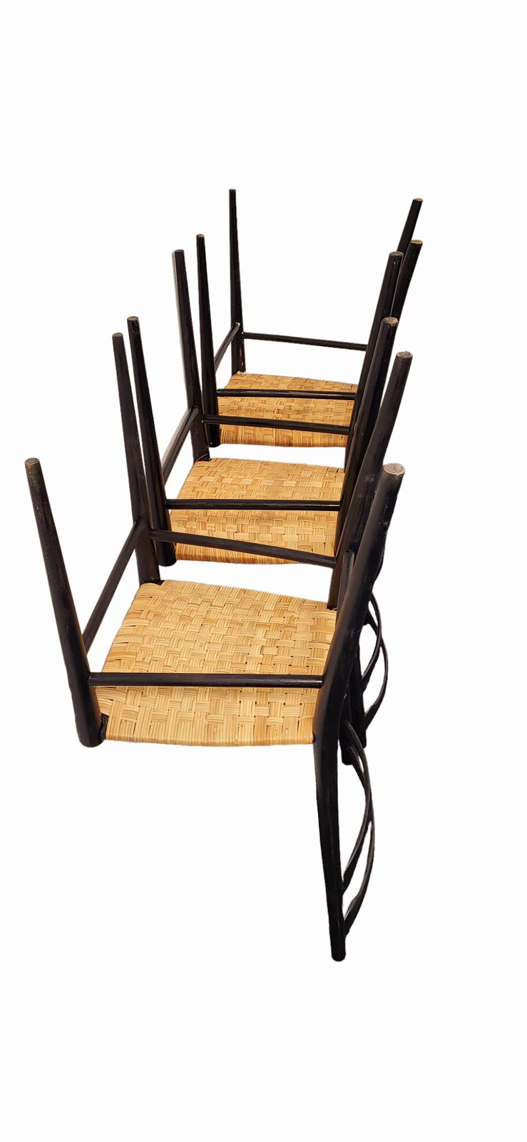 photo vinterior Cane Chairs In The Style Of Gio Ponti, Set Of 3