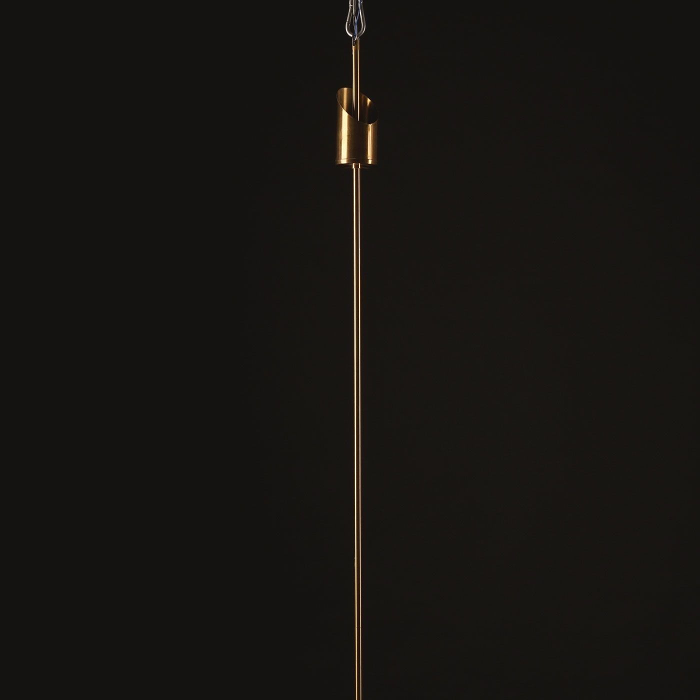 Holger Johansson Large Chandelier In Brass And Glass, 1960s photo Lighting