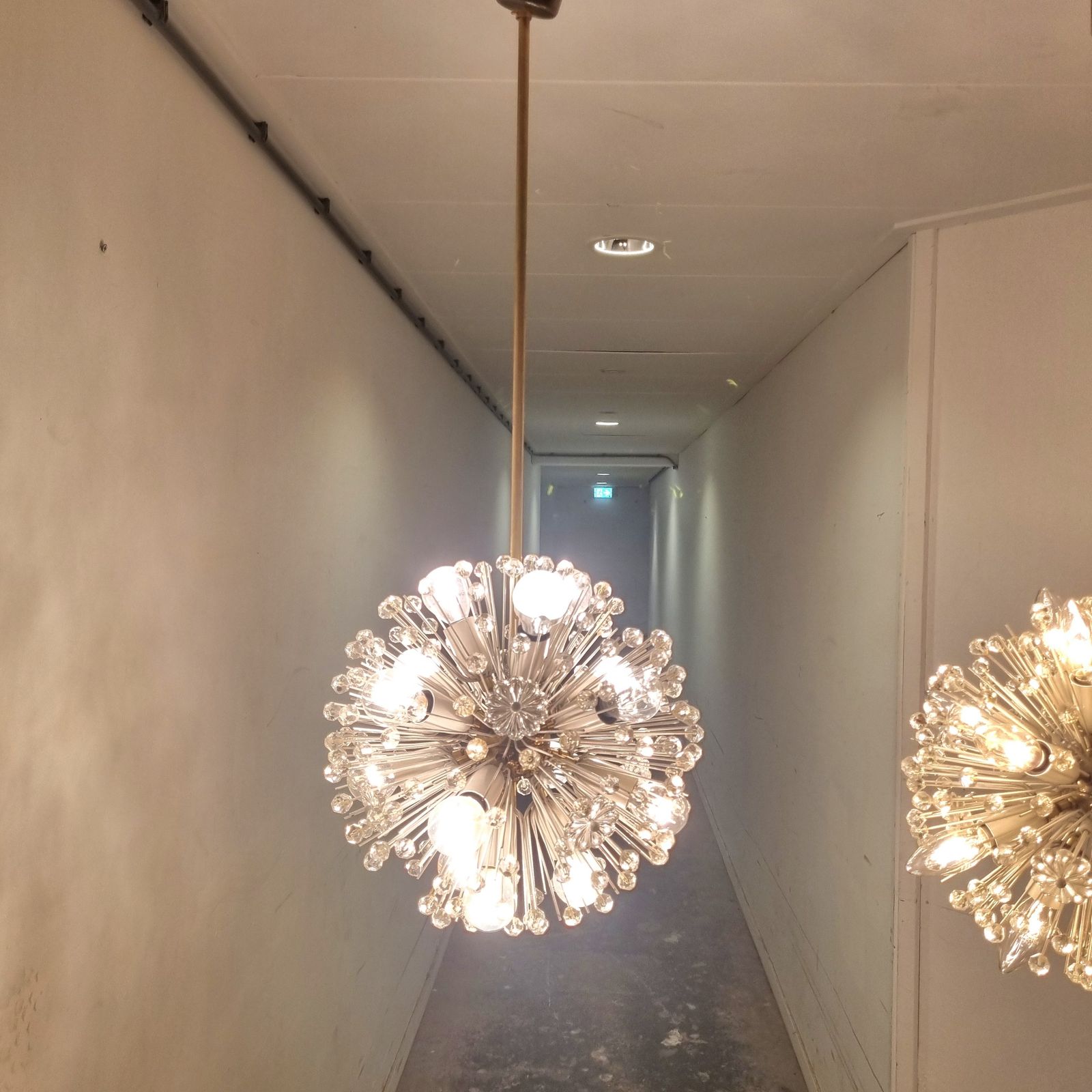 2291.0 Set Of 2 Snowball Starburst Sputnik Chandeliers By Emil Stejnar For Rupert Nikoll, 1960s photo