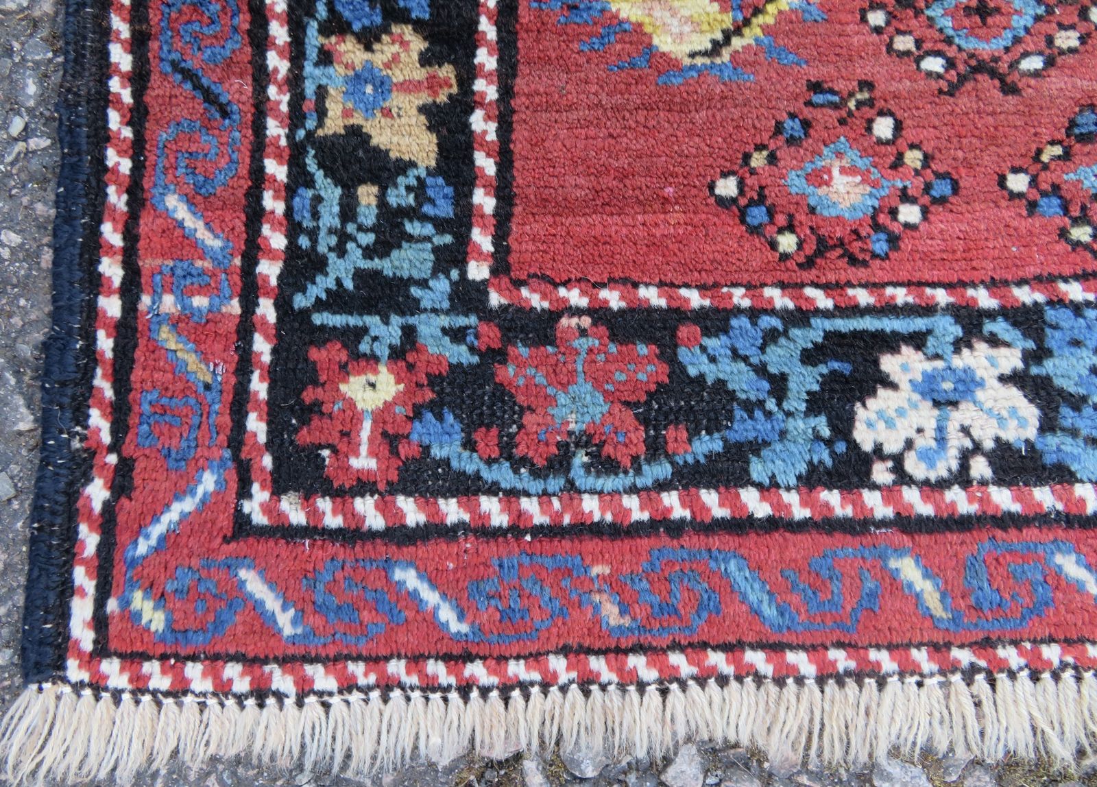 Antique Caucasian Karabagh Village Rug. Signed Name By Weaver.  194cm X 117cm. photo vintage