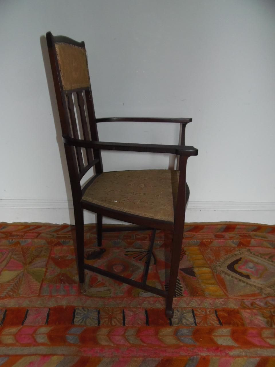 Arts And Crafts Inlaid Armchair . photo furniture