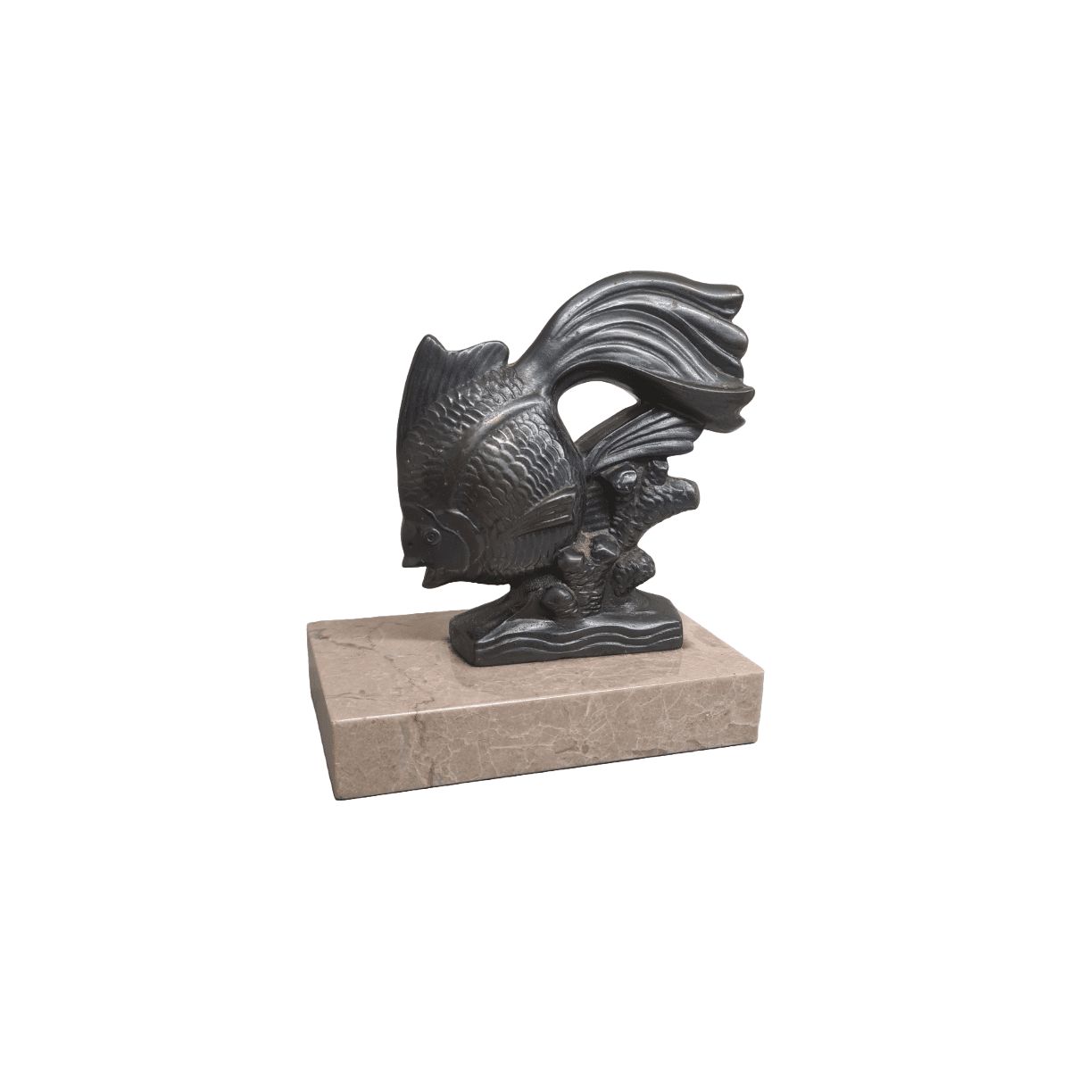 French Art Deco Statue Of A Goldfish, 1930s