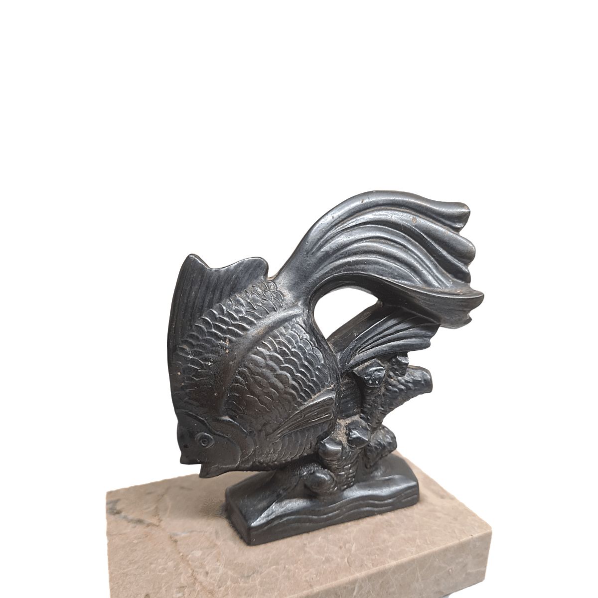 French Art Deco Statue Of A Goldfish, 1930s photo furniture