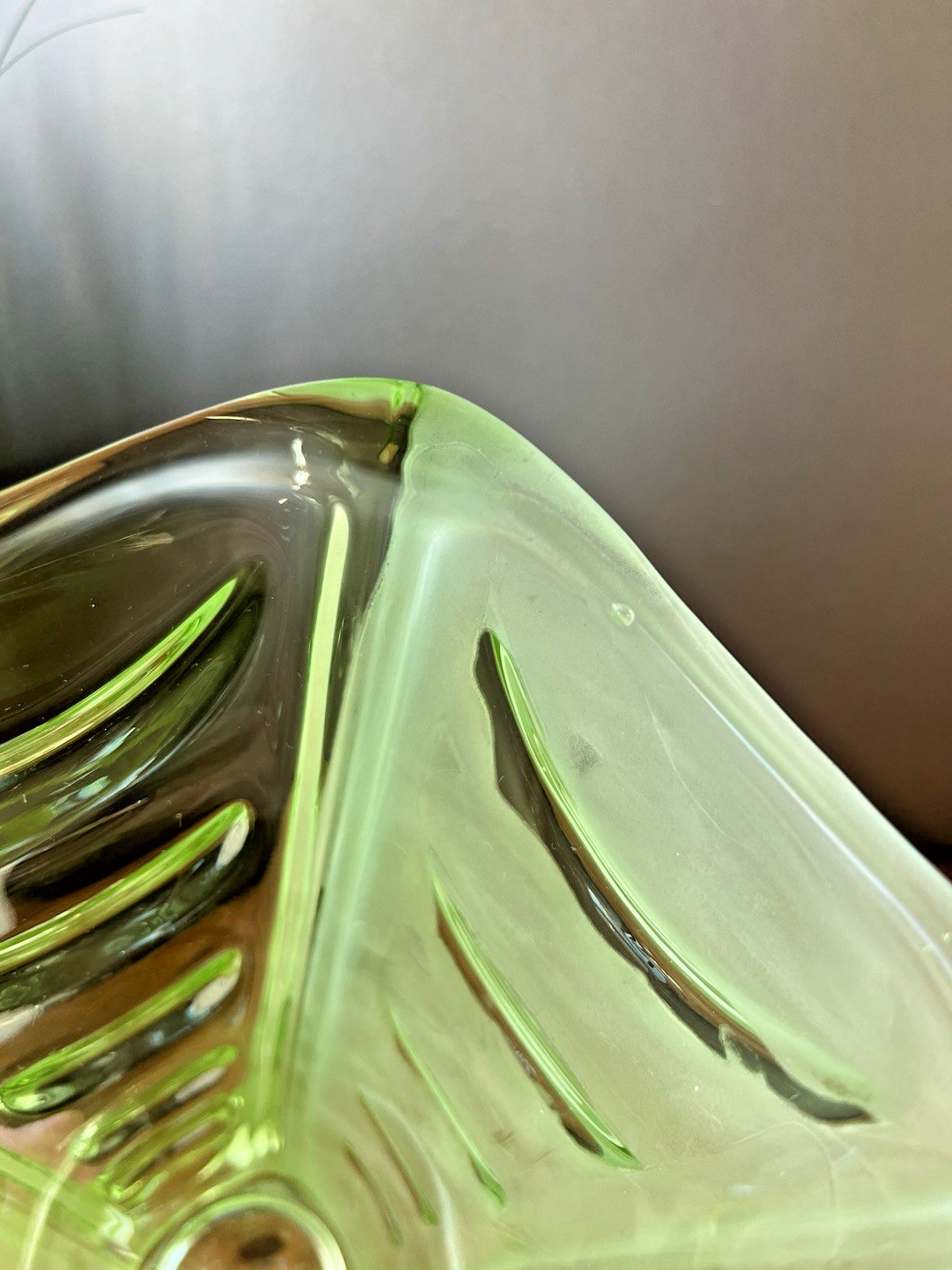 photo furniture Vintage Sklo Union Hermanova Hut Vaclav Hanus Glass Semi Frosted Drapery Vase