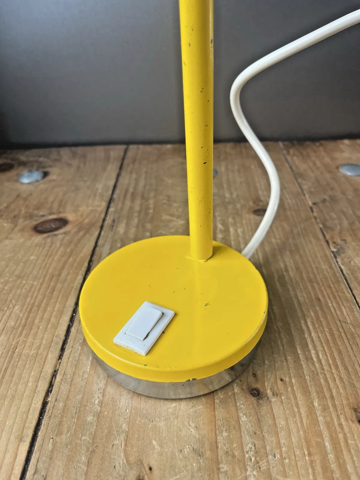photo buy Mid Century Bright Yellow Chrome 60's 70's Gooseneck Desk Lamp Light Sis Germany