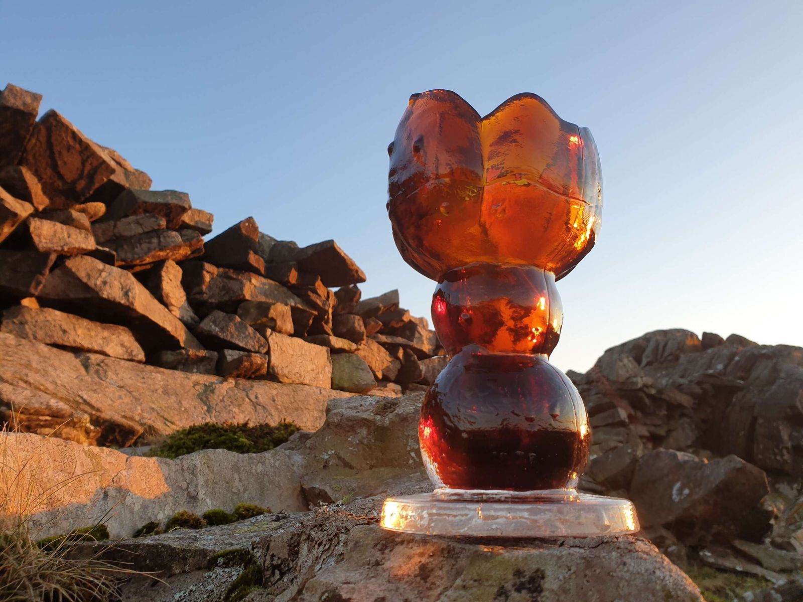 Pertti Santalahti For Humppila, Finland. A Moulded Glass, Organic Form Goblet. 1970s. photo Home Decor