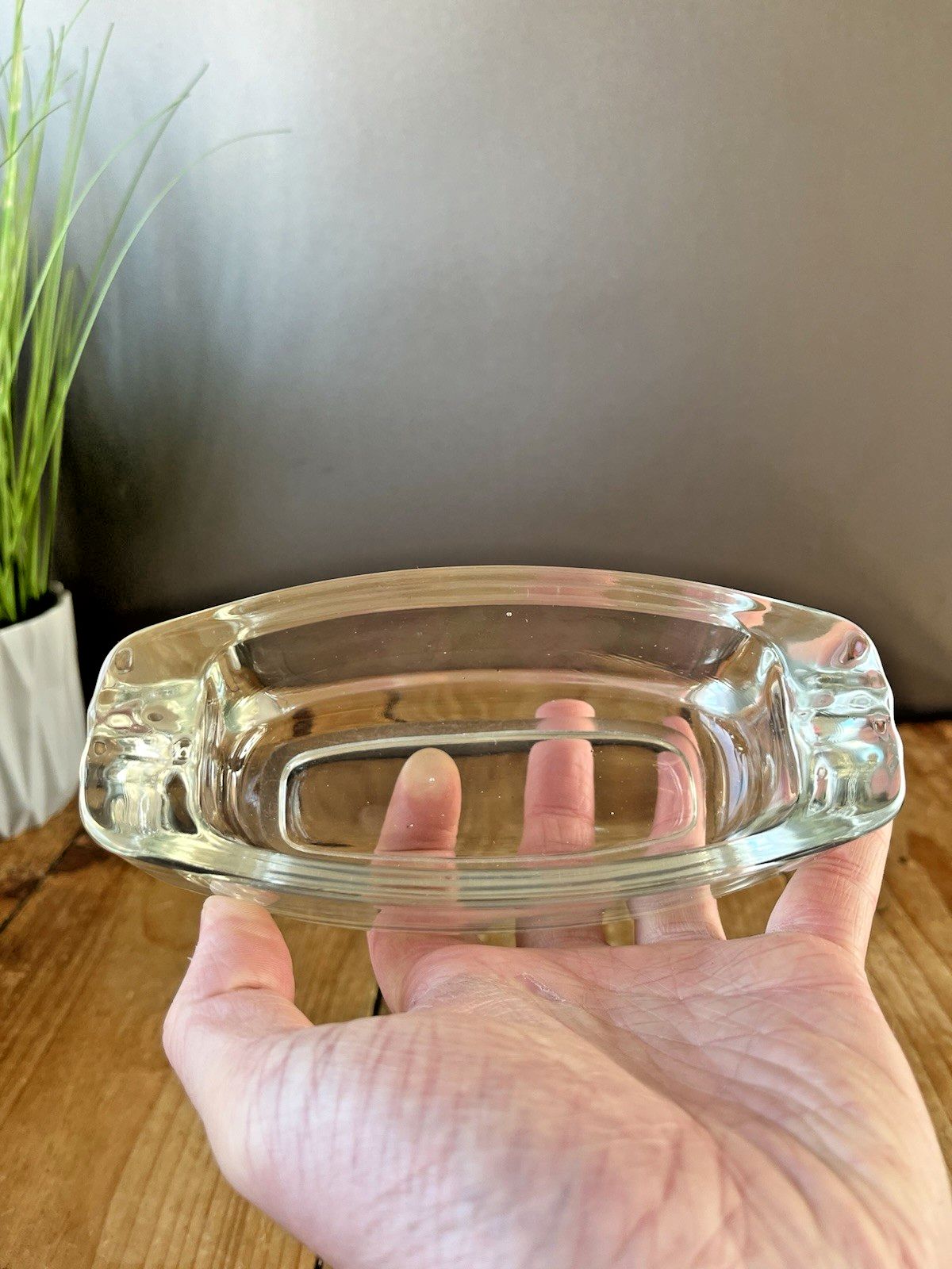 Home Decor Mid Century Modern 60's Sklo Union Hermanova Hut Glass Ashtray Frantisek Peceny photo
