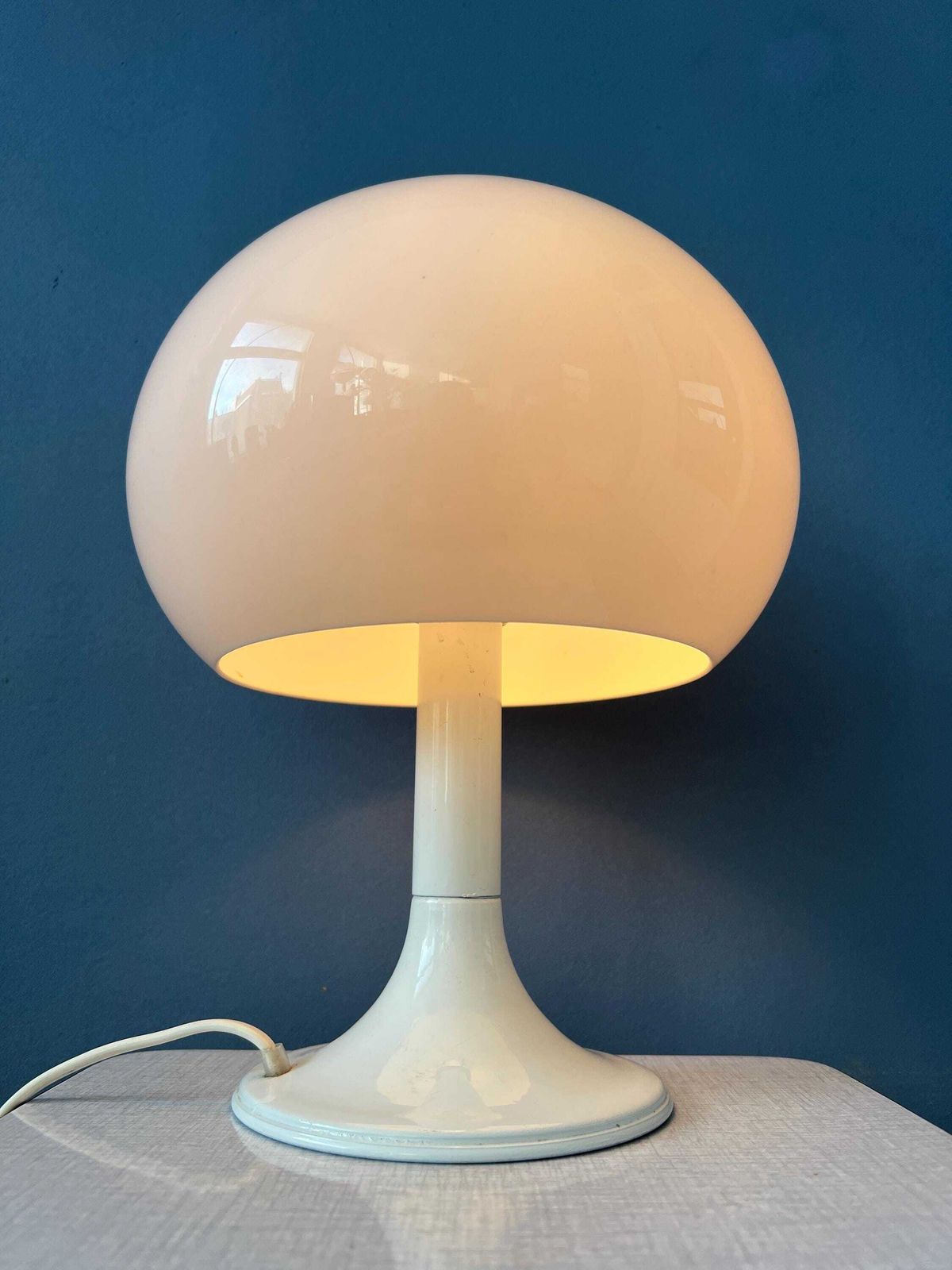 Vintage Mid Century Mushroom Tafellamp Van Dijkstra photo for sale