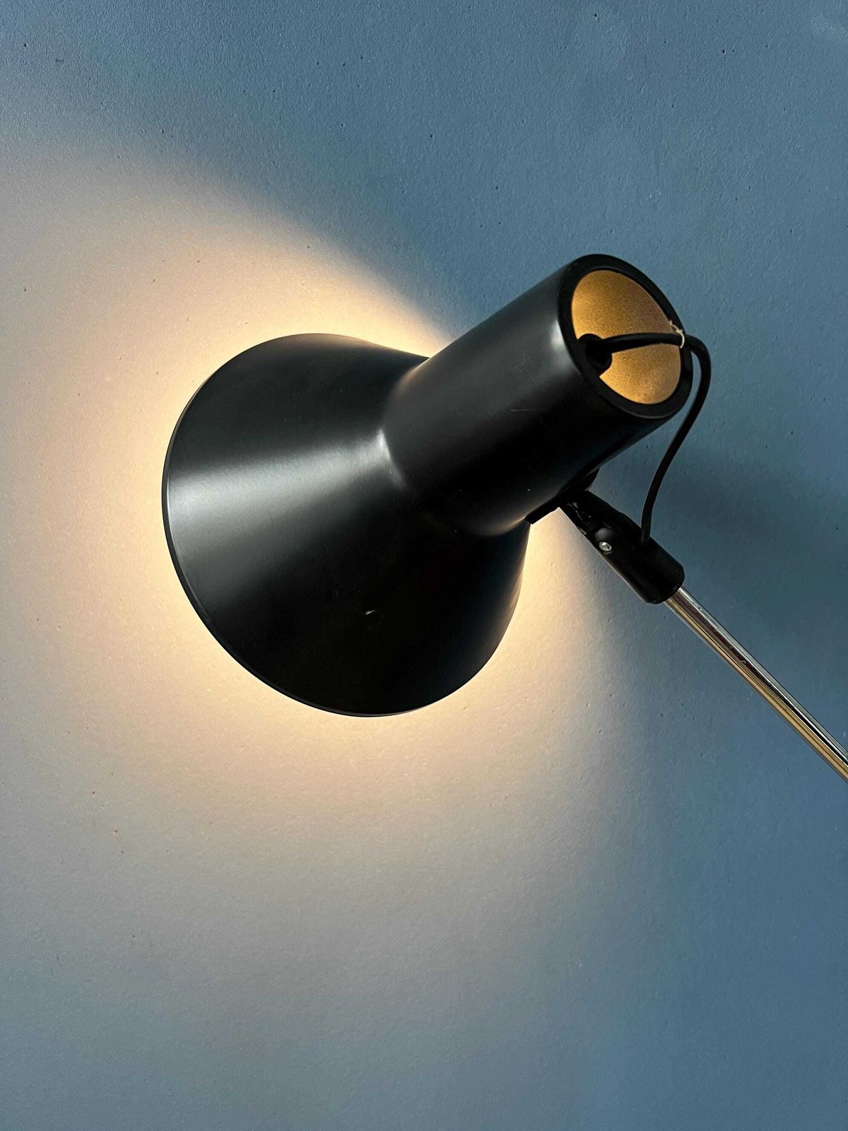 Vintage Adjustable Black Floor Lamp In Style Of Hoogervorst photo 454.0