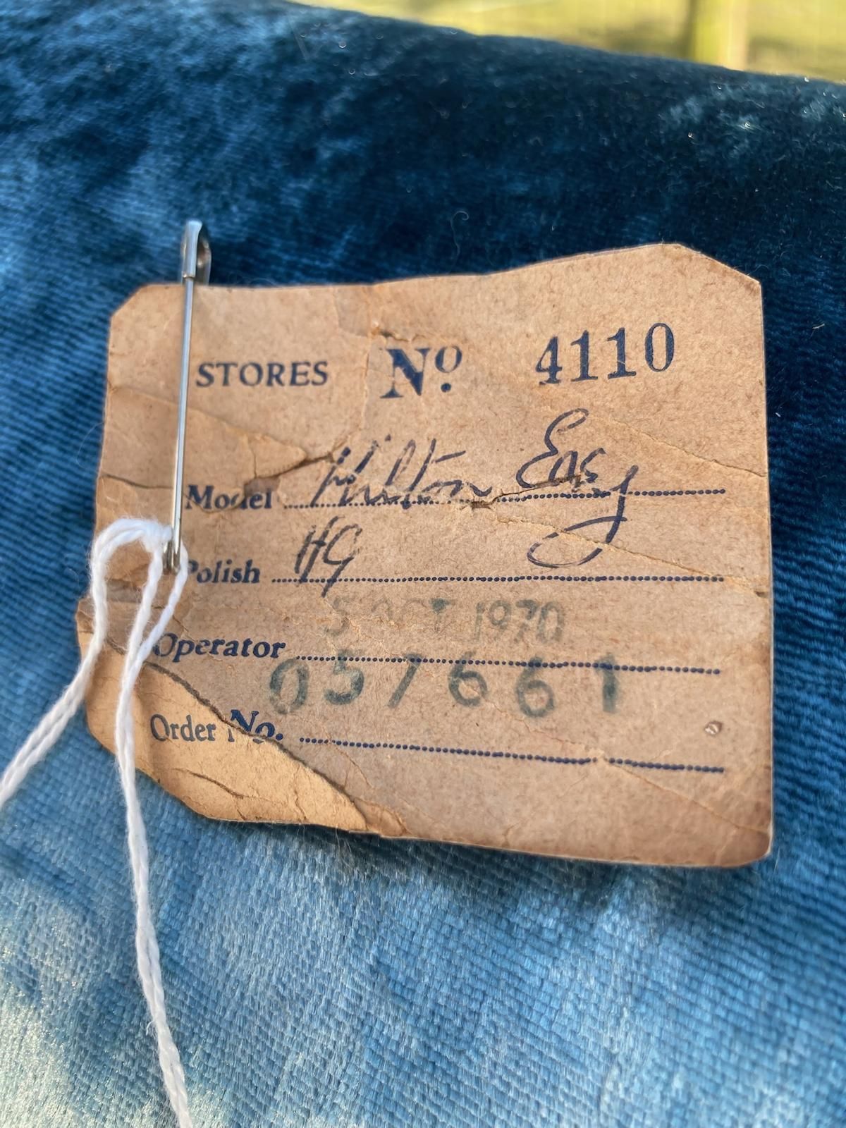 Rare 1970’s Hilton Easy Chair In Linwood Velvet photo vinterior