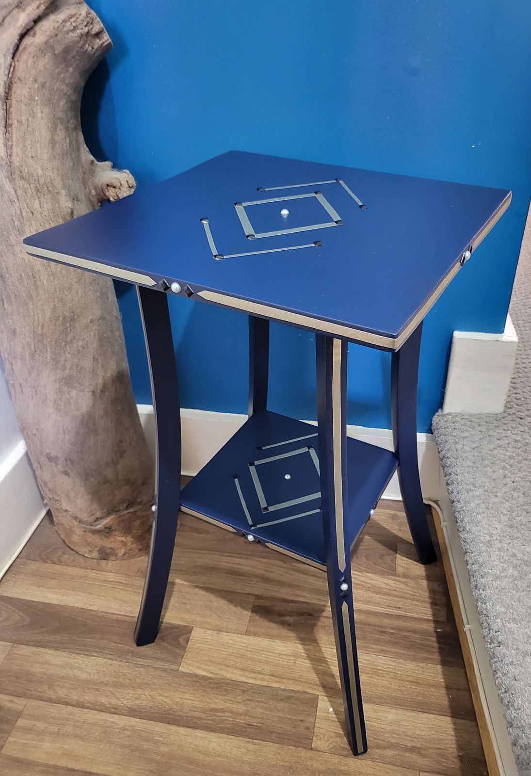 Bespoke Refurbished Vintage Oak Plant /Side Table By Tessqfurnishings photo Furniture