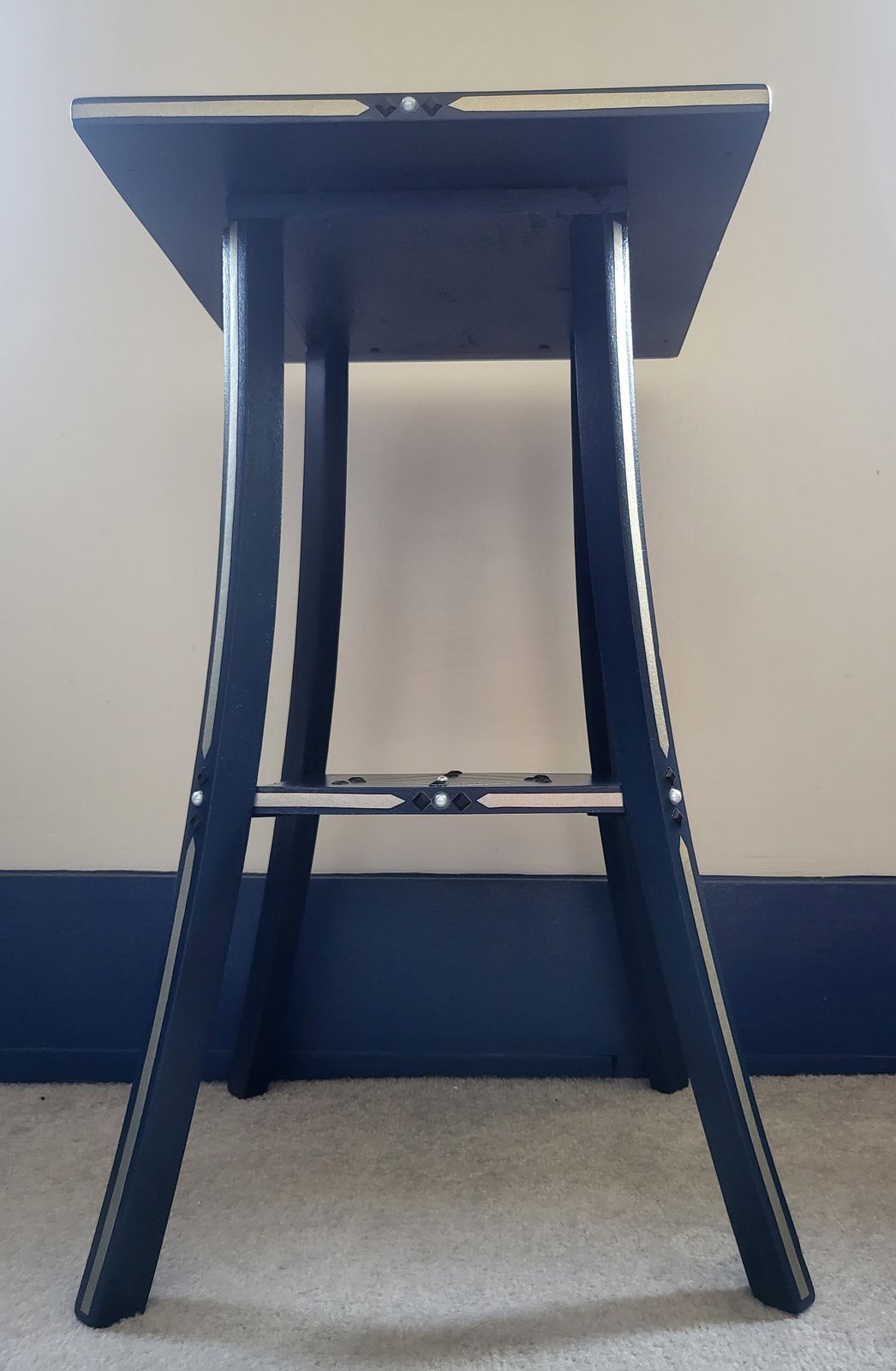 photo furniture Bespoke Refurbished Vintage Oak Plant /Side Table By Tessqfurnishings