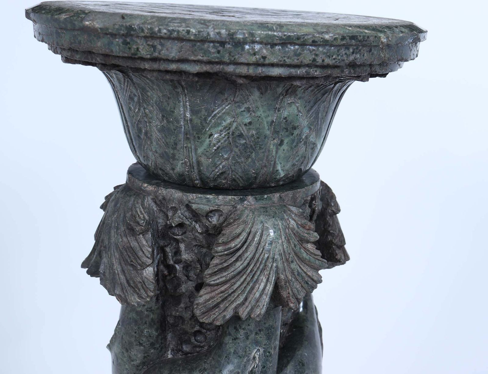 Antique Italian Serpentine Marble Pedestal C1880 photo 1200.0