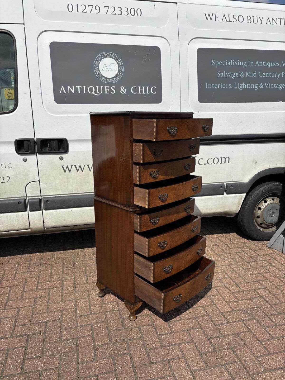 photo furniture Chest Of Chest Set Of Drawers, Splits In 2 Pieces For Easier Transportation.