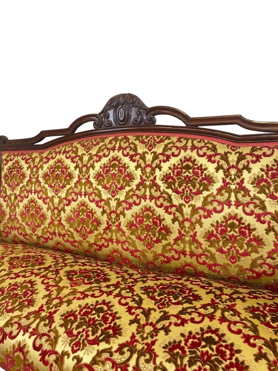 19th Century Louis Philippe Style Carved Mahogany 3 Seater Sofa photo furniture