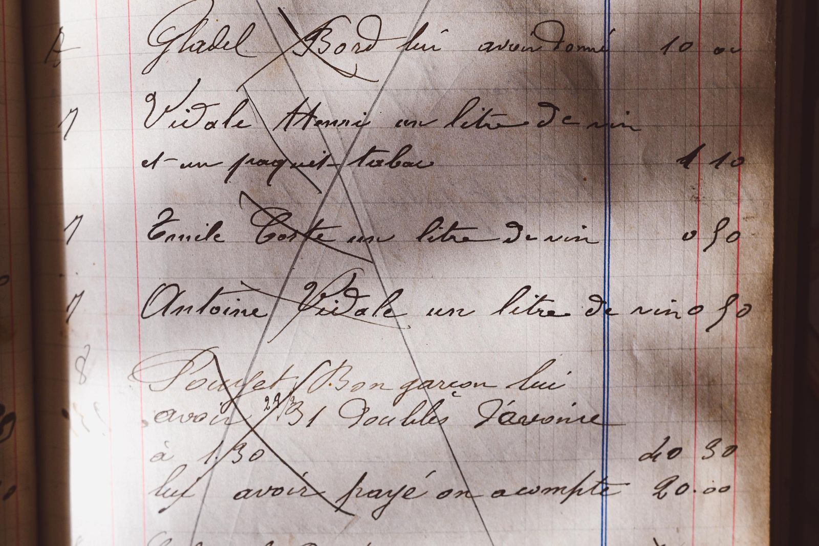 Antique 1892 Hotel Ledger: Handwritten Historical Document From Victorian Era Inn photo Art