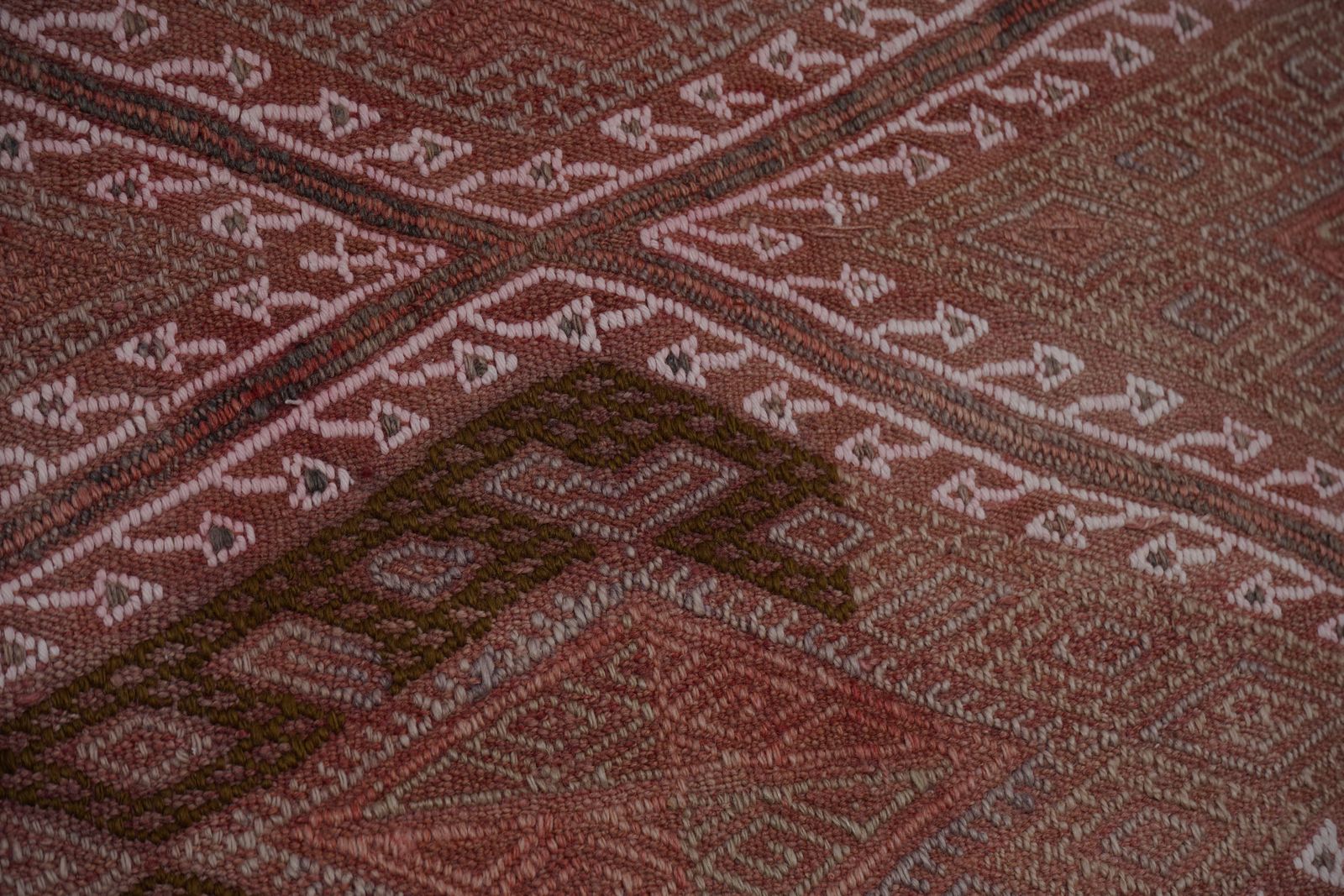 Vintage Embroided Jajim Kilim Rug 5'7'' X 7'5'' photo vintage