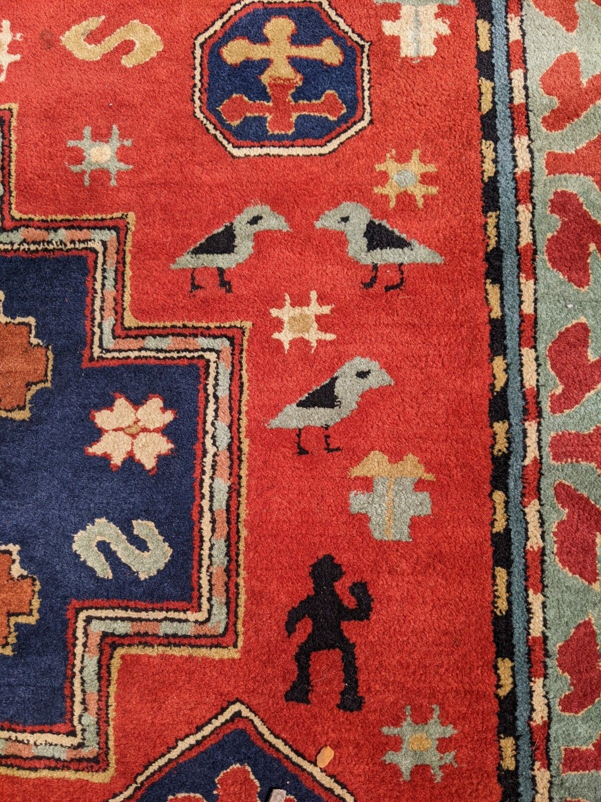 Antique Tetex Kazak Carpet Room Size   (Possible Pair) photo vintage