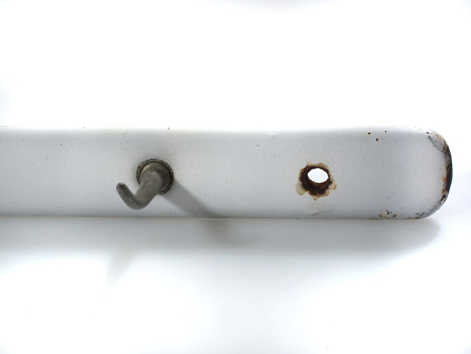 Butchers Heavy Enameled 1930s Hook Coat Rack   Fifties, Tomado, Hans Wegner, Eames, Mategot, Perriand, Poul Cadovius, String, Franco Albini photo Furniture