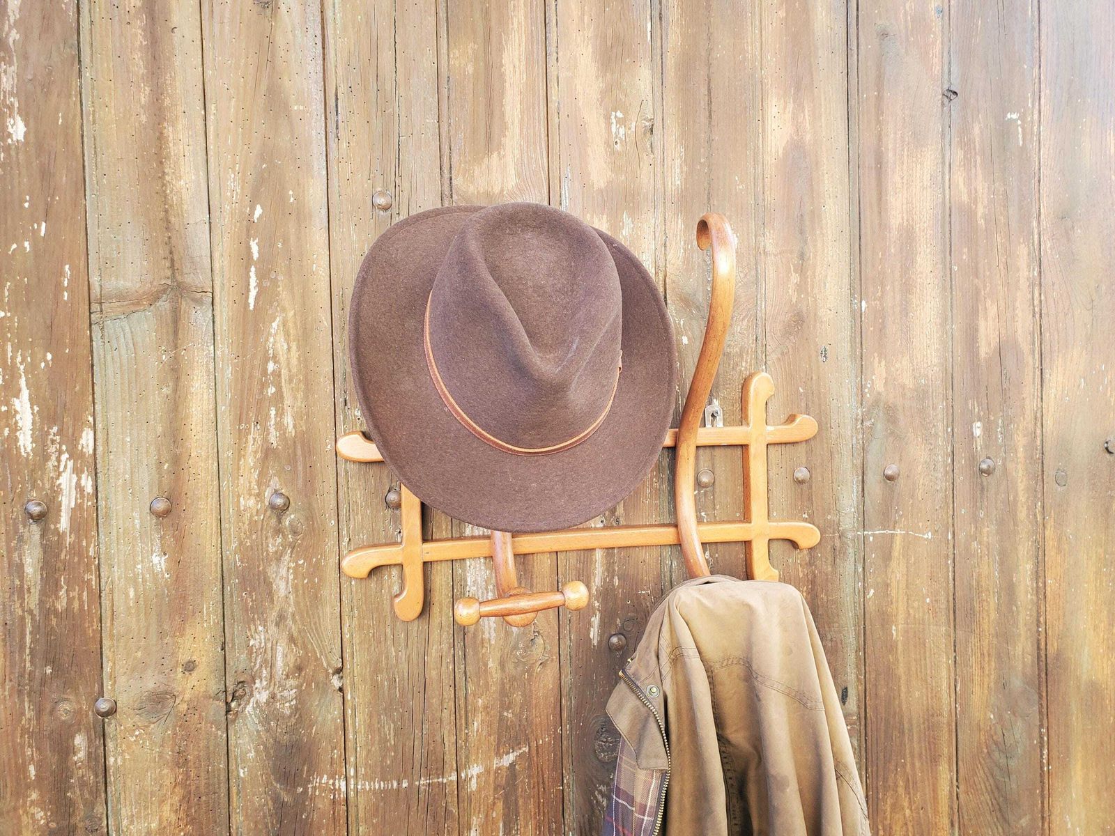 Thonet Bentwood Coathooks / Thonet Coat Hooks / 1900s Bistro Hooks / Antique Bentwood Coat Rack / Genuine Thonet Coat Hooks / 2 Hook Rack photo 218.0