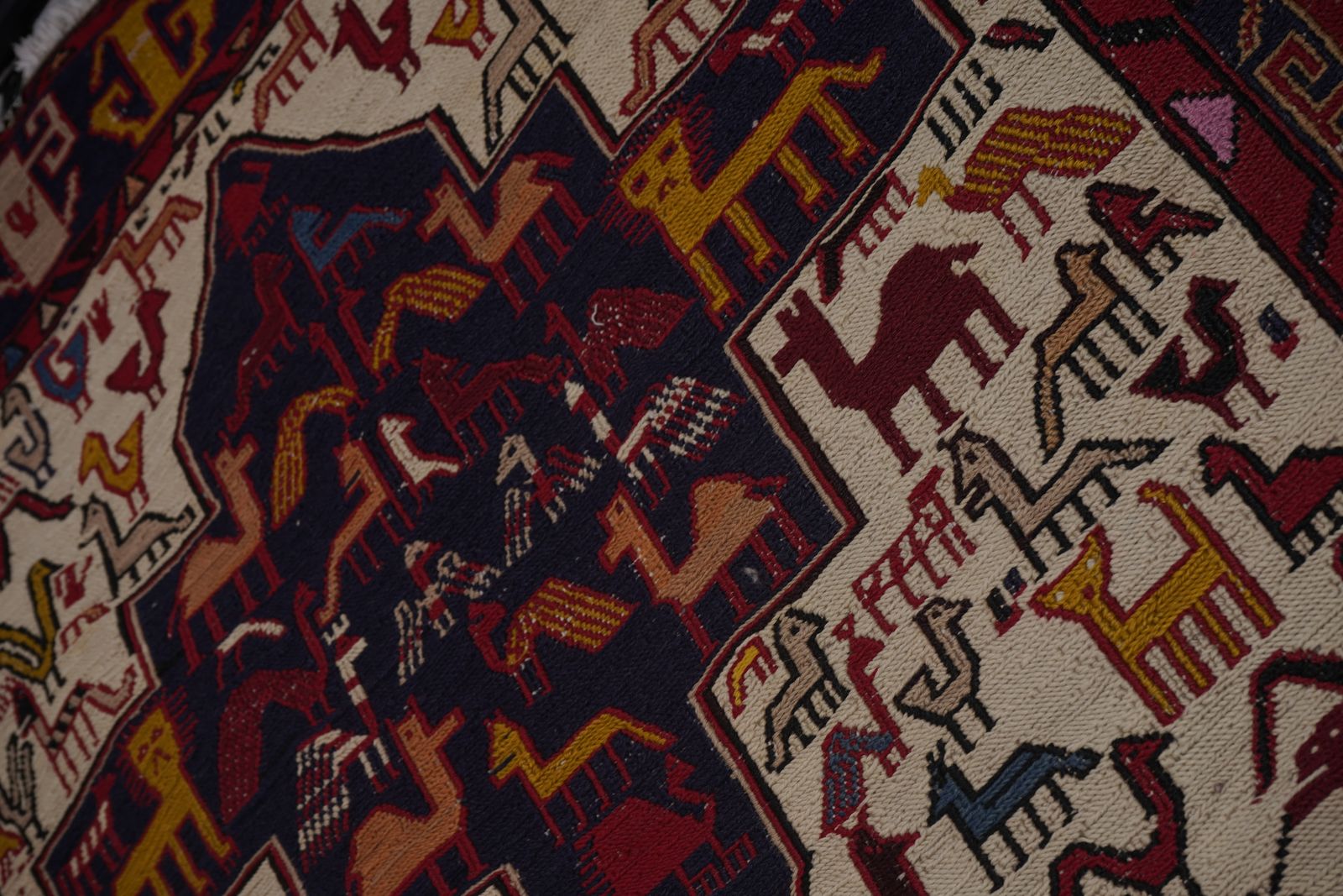 Turkish Jajim Kilim Rug   Wool Rug With Geometric Motif 5'1'' X 8'1'' photo vintage