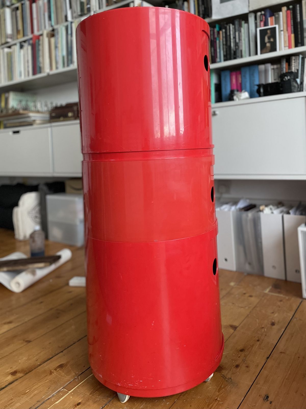 Rare Round Cabinet Tower Original Componibili By Anna Castelli, 1960s photo furniture