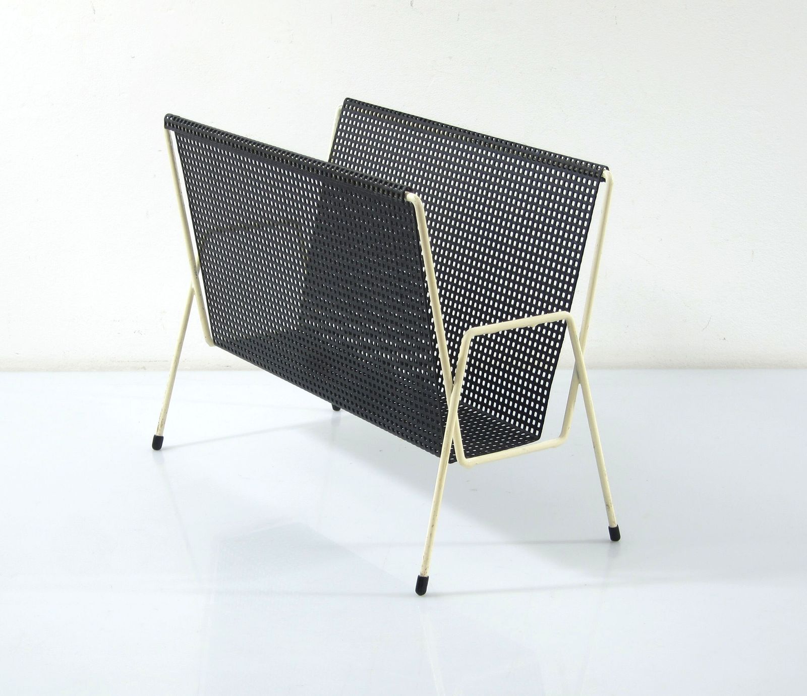 Mathieu Mategot Style White And Black Magaine Rack photo for sale