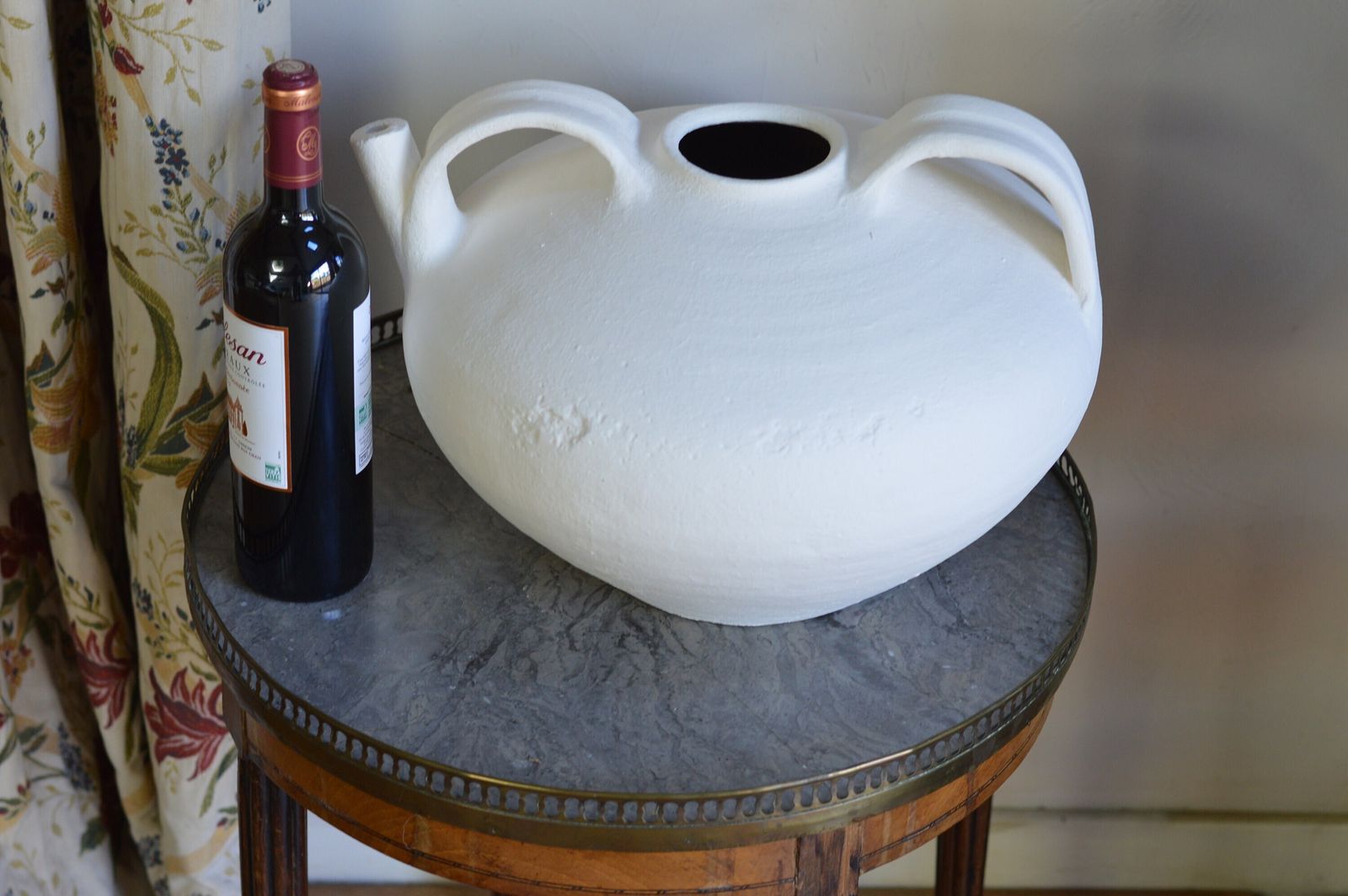 An Ancient French Wine Or Water Cruche / Large Wine Pitcher From The 1700s / Hand Thrown Clay Jug From Sw France / Interior Design Jug photo 174.0
