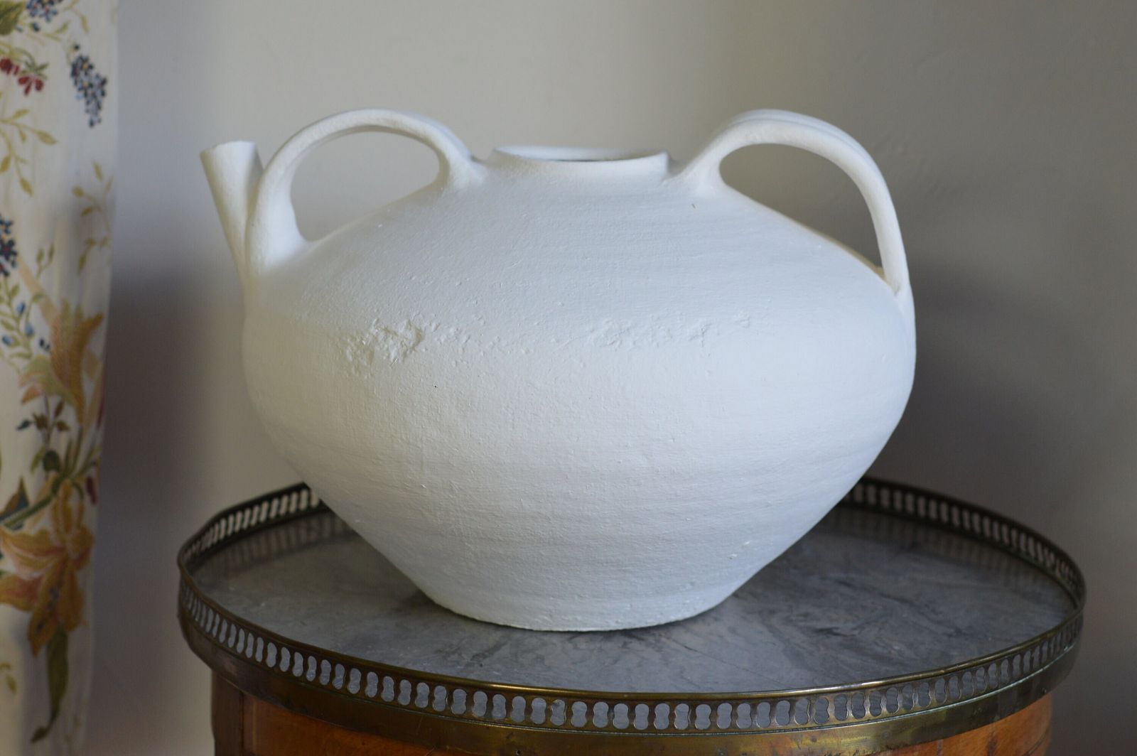 An Ancient French Wine Or Water Cruche / Large Wine Pitcher From The 1700s / Hand Thrown Clay Jug From Sw France / Interior Design Jug photo vinterior