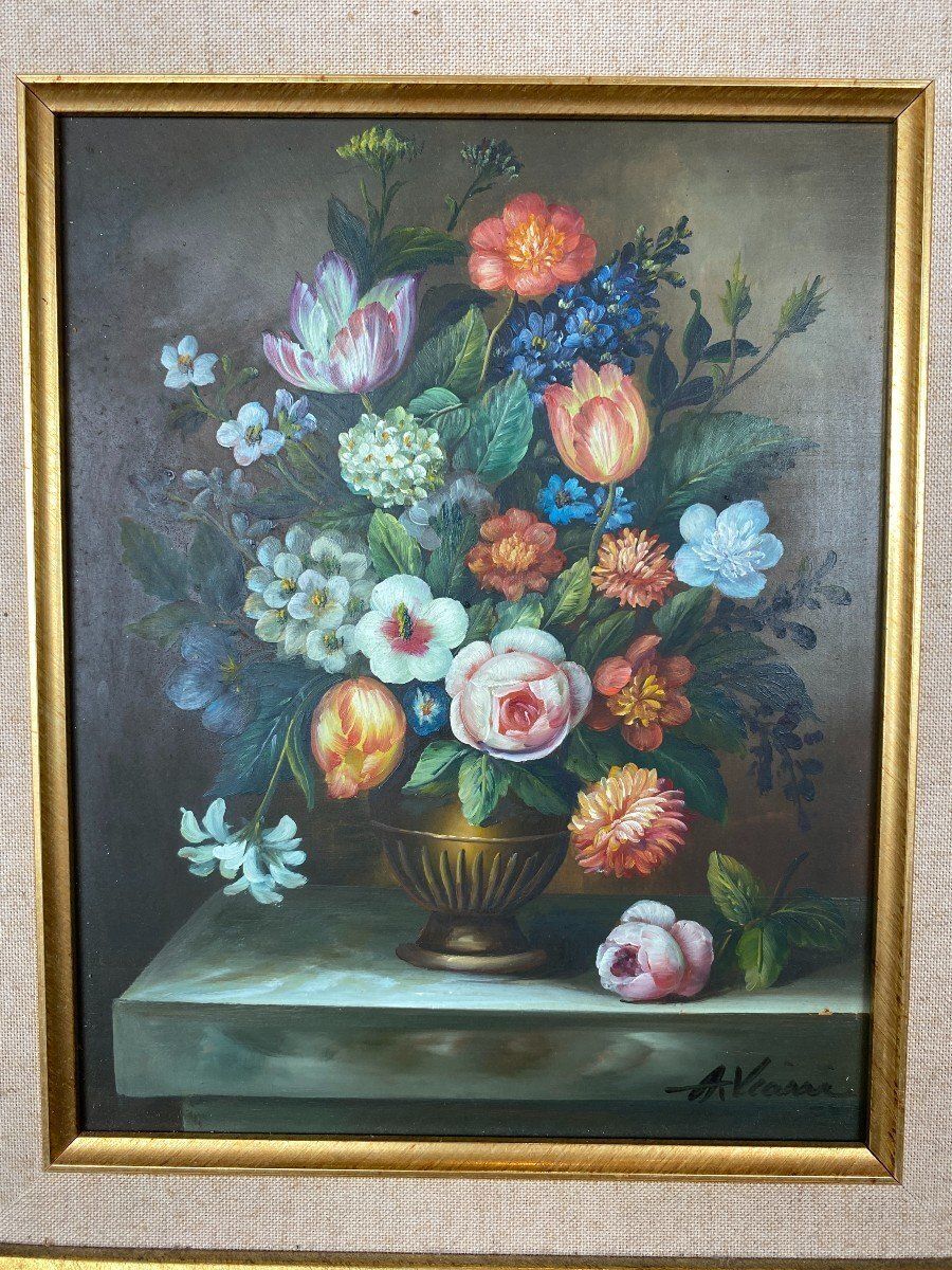 Oil On Wood, Late 19th Century, Signed A. Vianni photo Art