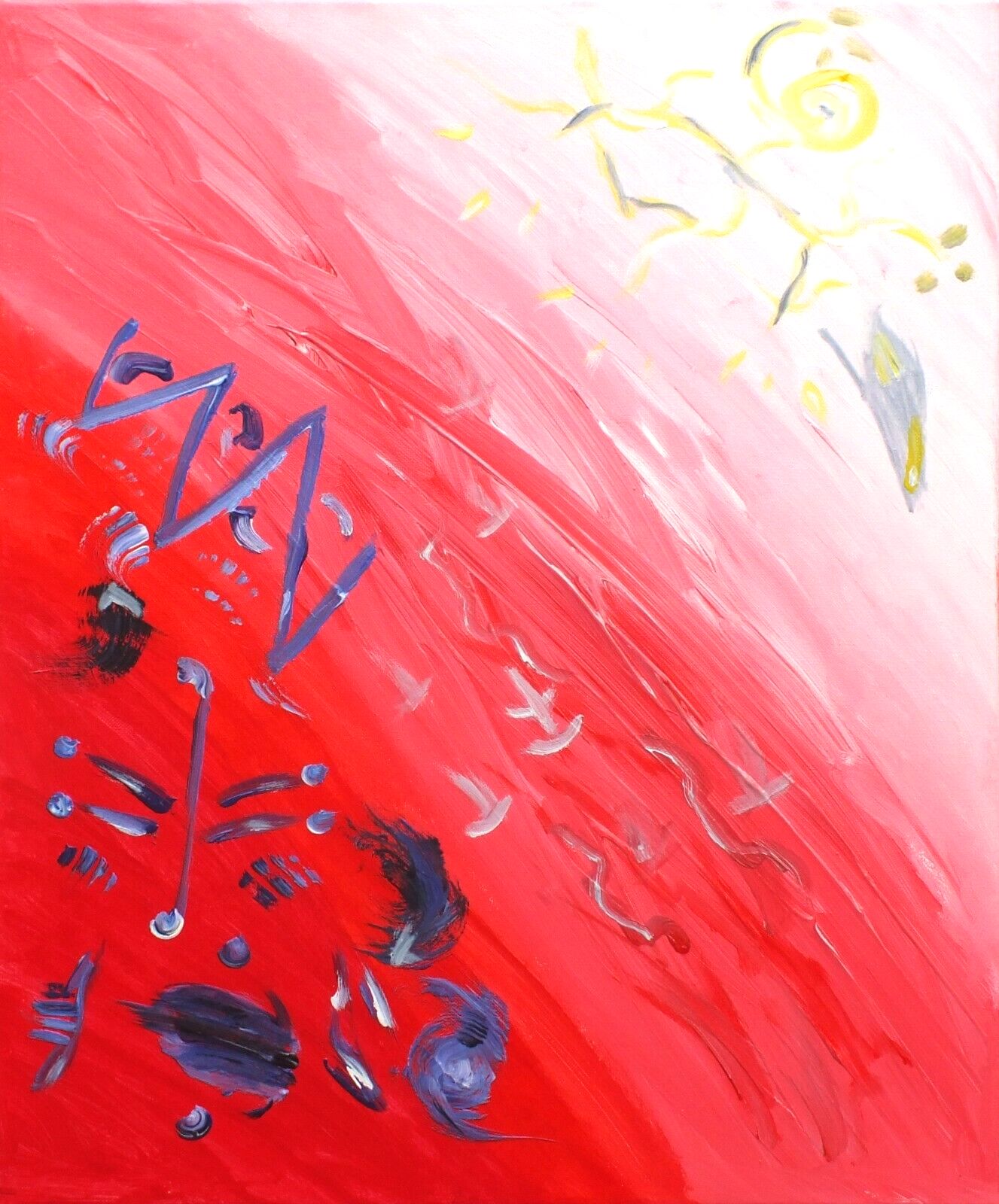 Abstract Light Language Expressionist Painting Dividing Channel Fraser J Lucas photo furniture