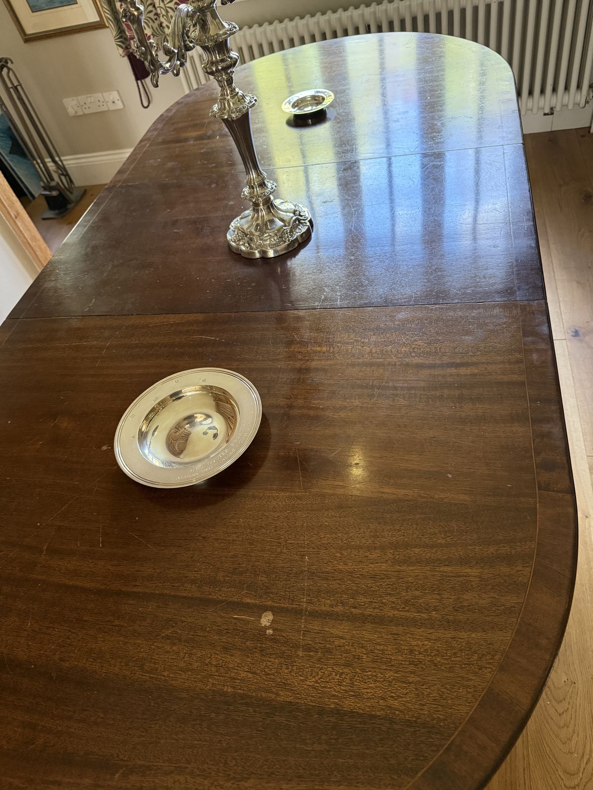 Regency Mahogany Twin Pedestal Dining Table  With Removable Leaf And Brass Claw Feet, C.1820 photo buy