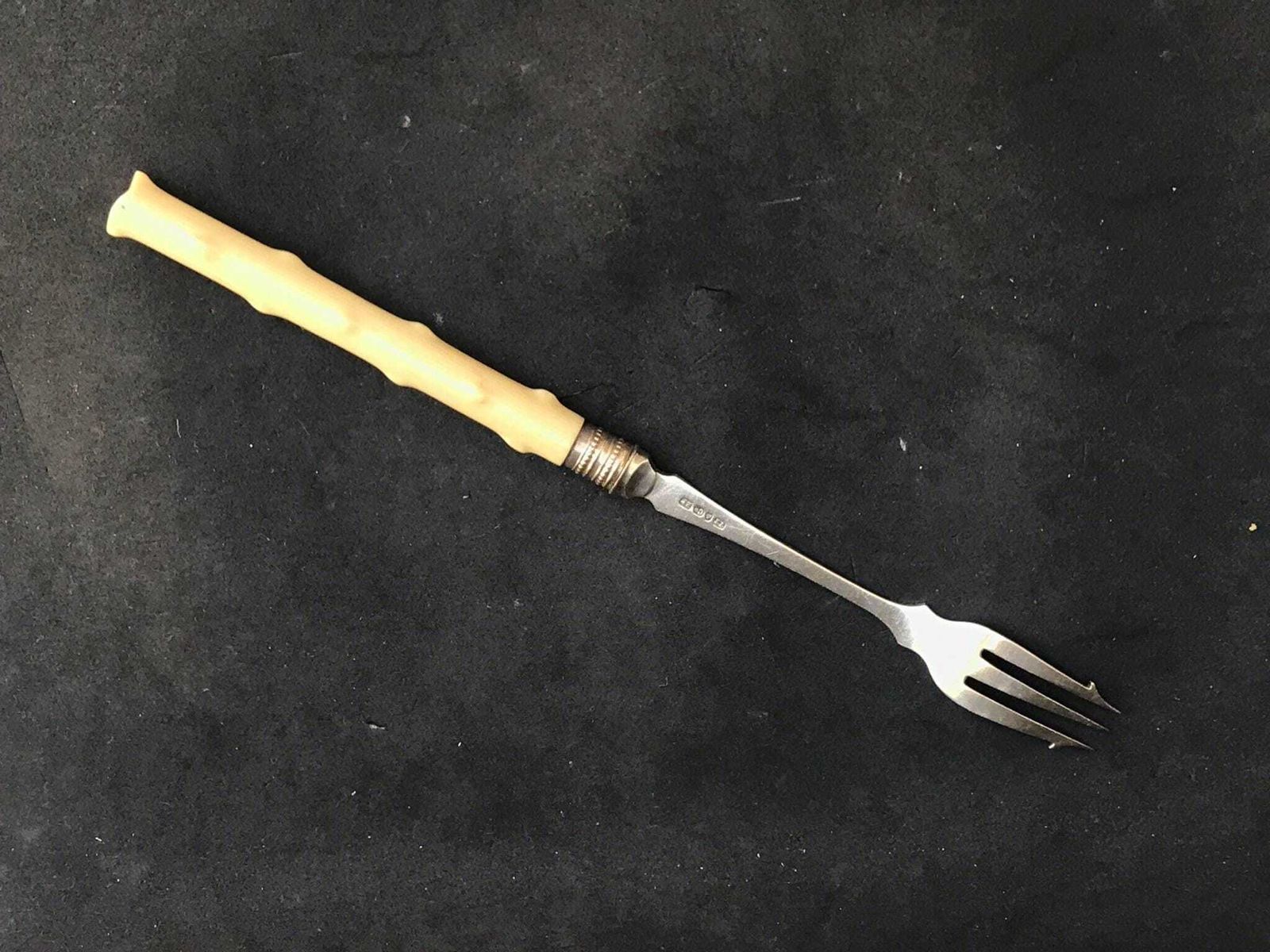 Pickle Fork Antique English Silver Plated Handled Pickle Fork C.1880 Victorian Gift For Him Olives Fork Bar Accessory Meat Server photo Home Decor