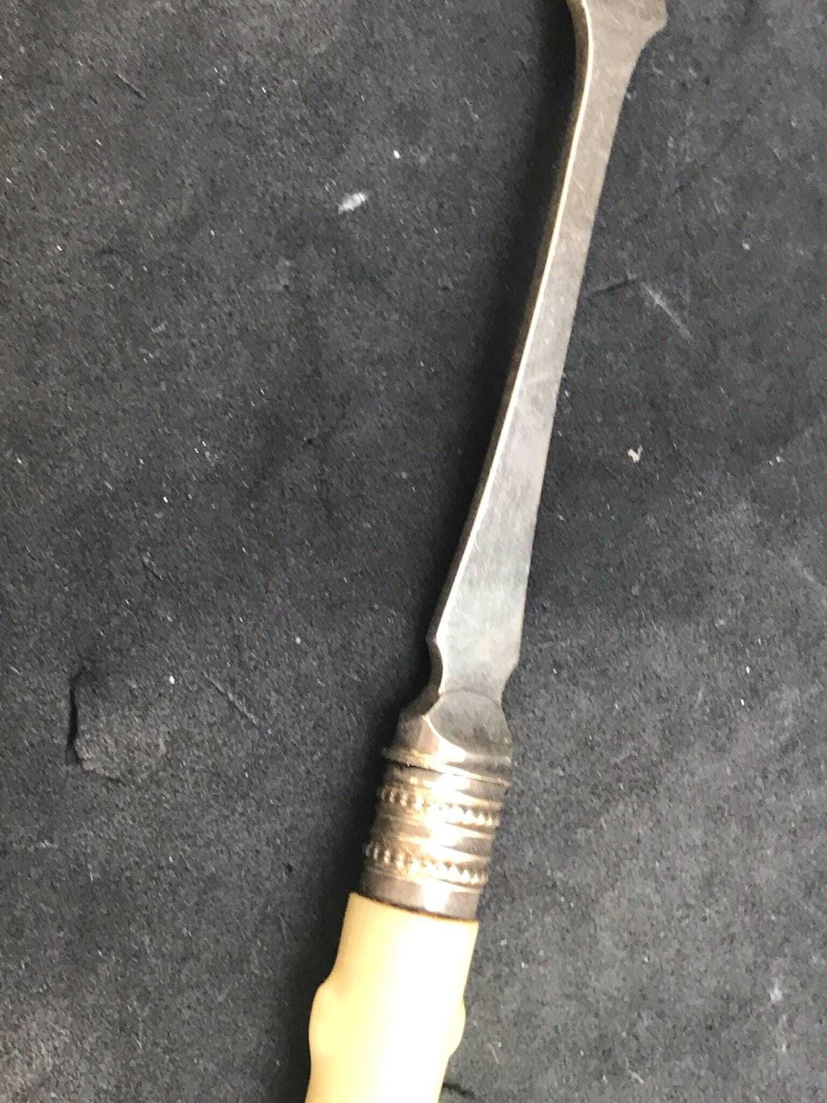 Pickle Fork Antique English Silver Plated Handled Pickle Fork C.1880 Victorian Gift For Him Olives Fork Bar Accessory Meat Server photo vintage
