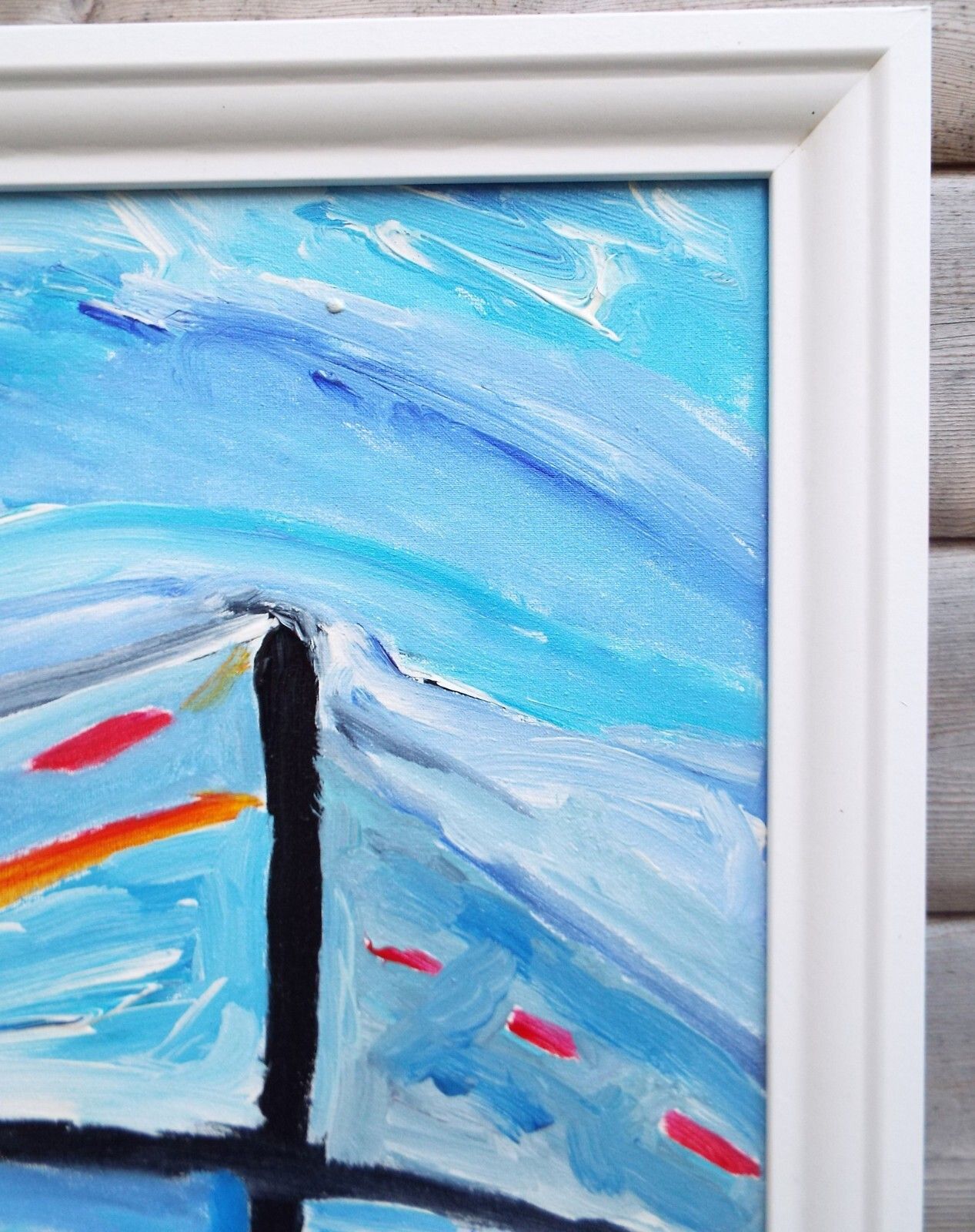 Large Framed Original Abstract Cityscape Painting Urban Dreams Fraser J Lucas photo buy