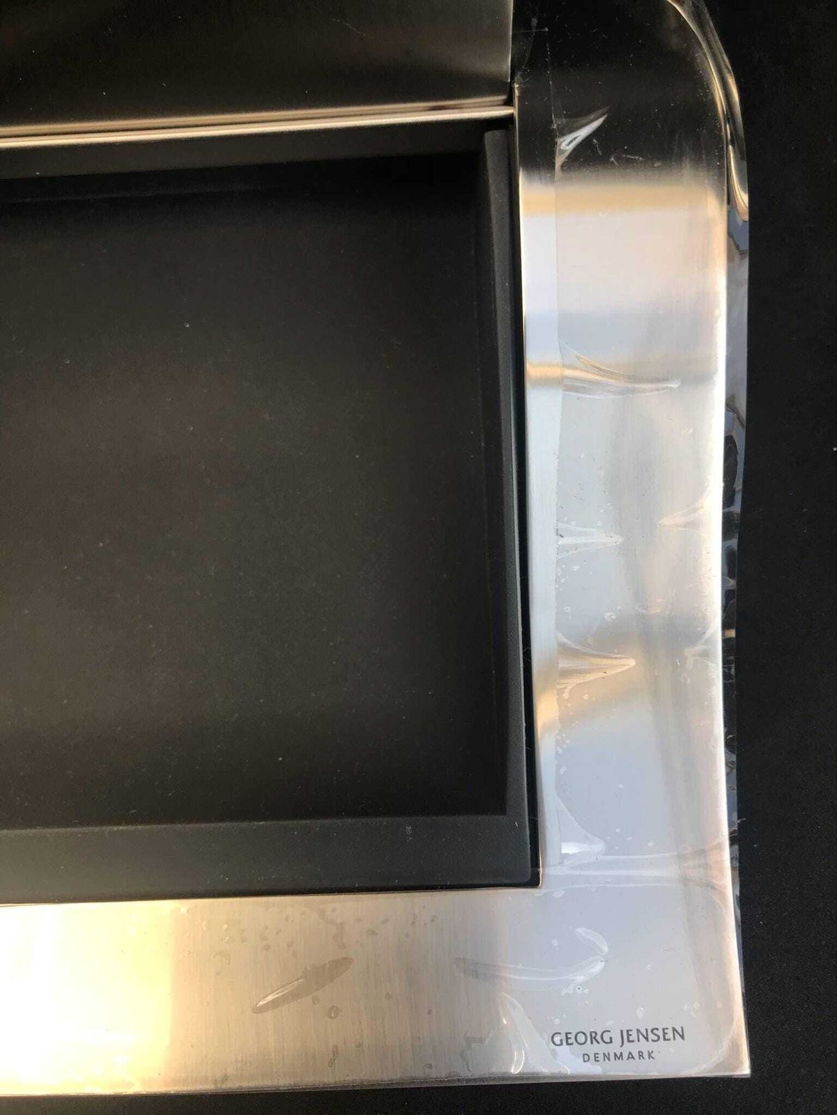 photo for sale Georg Jensen Wave Series Desk Catch All Box Modern Lines Denmark W/ Box 90's Desk Organizer Desk Decor Modernist Scandinavian Design Gift