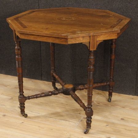 English Inlaid Side Table From 20th Century photo for sale