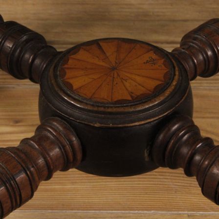 photo for sale English Inlaid Side Table From 20th Century